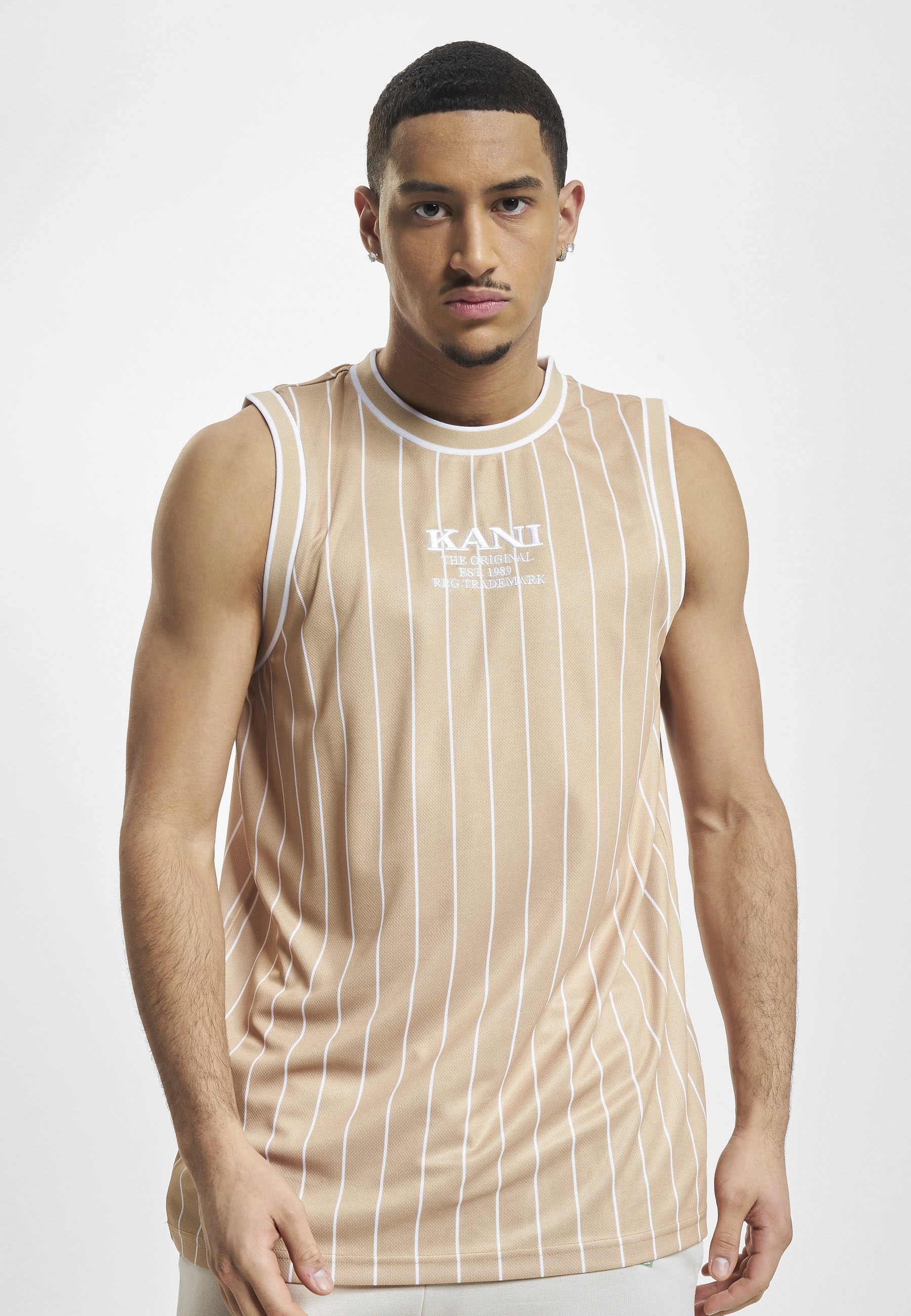 Karl Kani Tanktop »Karl Kani Herren KM232-001-2 KK Retro Pinstripes Basketball Tank« 1 Stk.