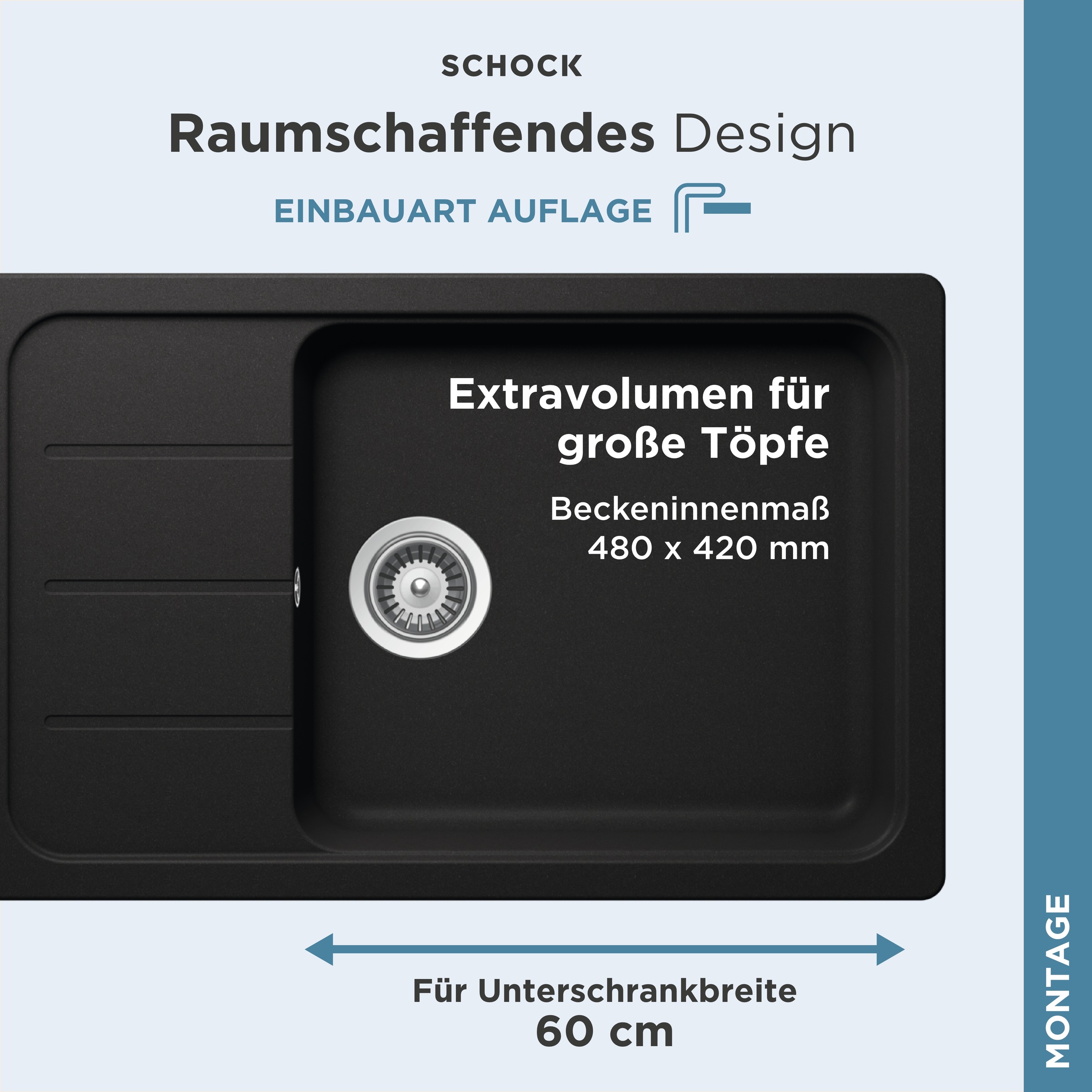 Schock Granitspüle »Formhaus D-100LS«, für kleine Küchen