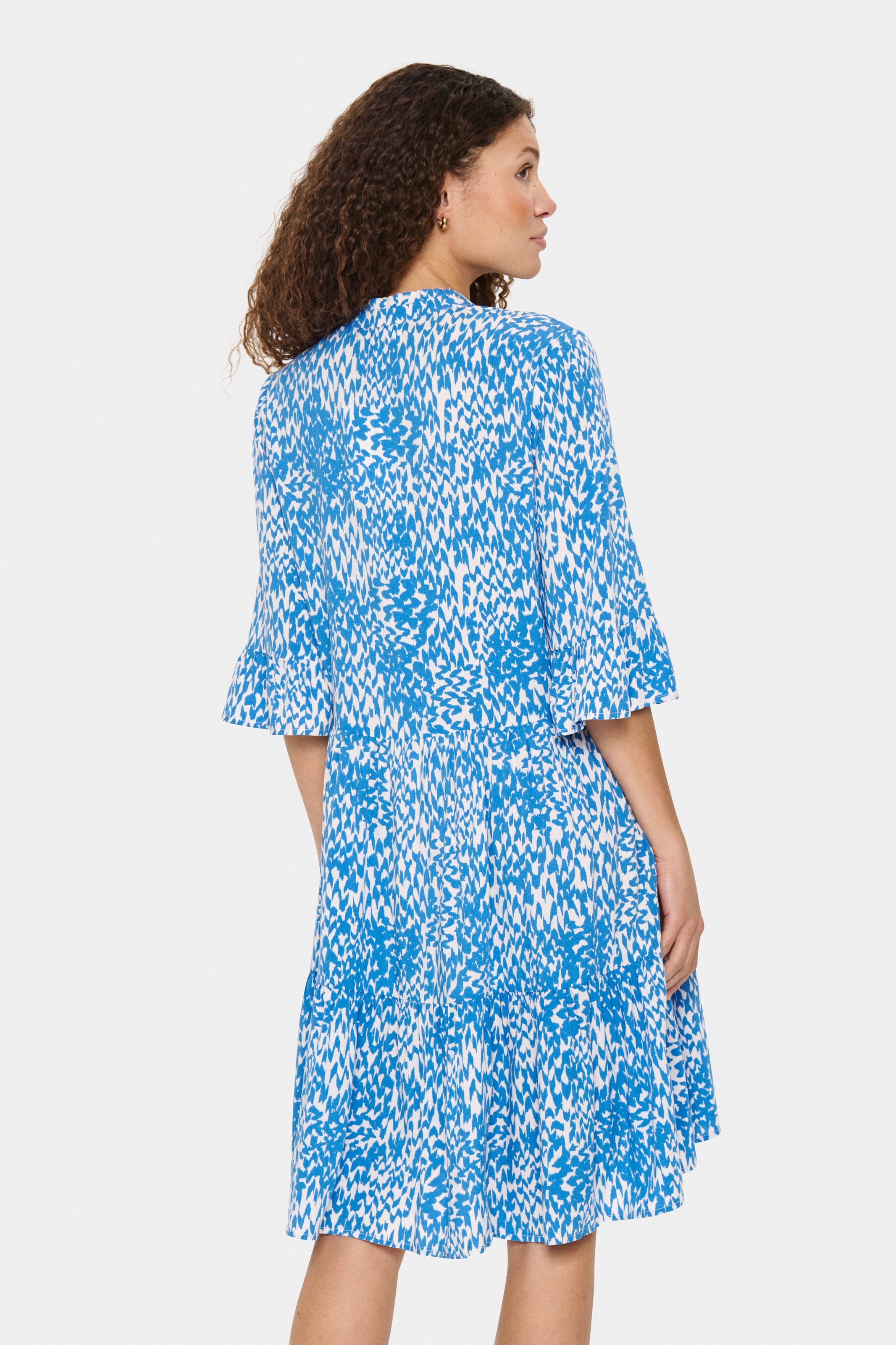 Saint Tropez Blusenkleid "EdaSZ Dress" Sommerkleid, Tunikakleid mit Volant günstig online kaufen