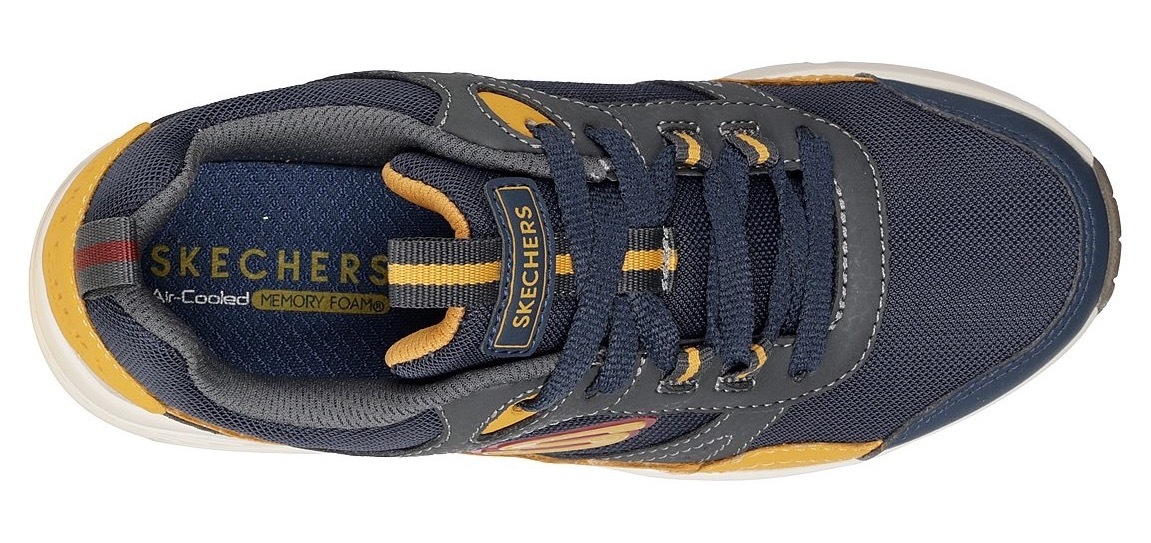 Skechers Sneaker »UNO - RETRO GROOVE«, Freizeitschuh mit Memory Foam, Größenschablone zum Download