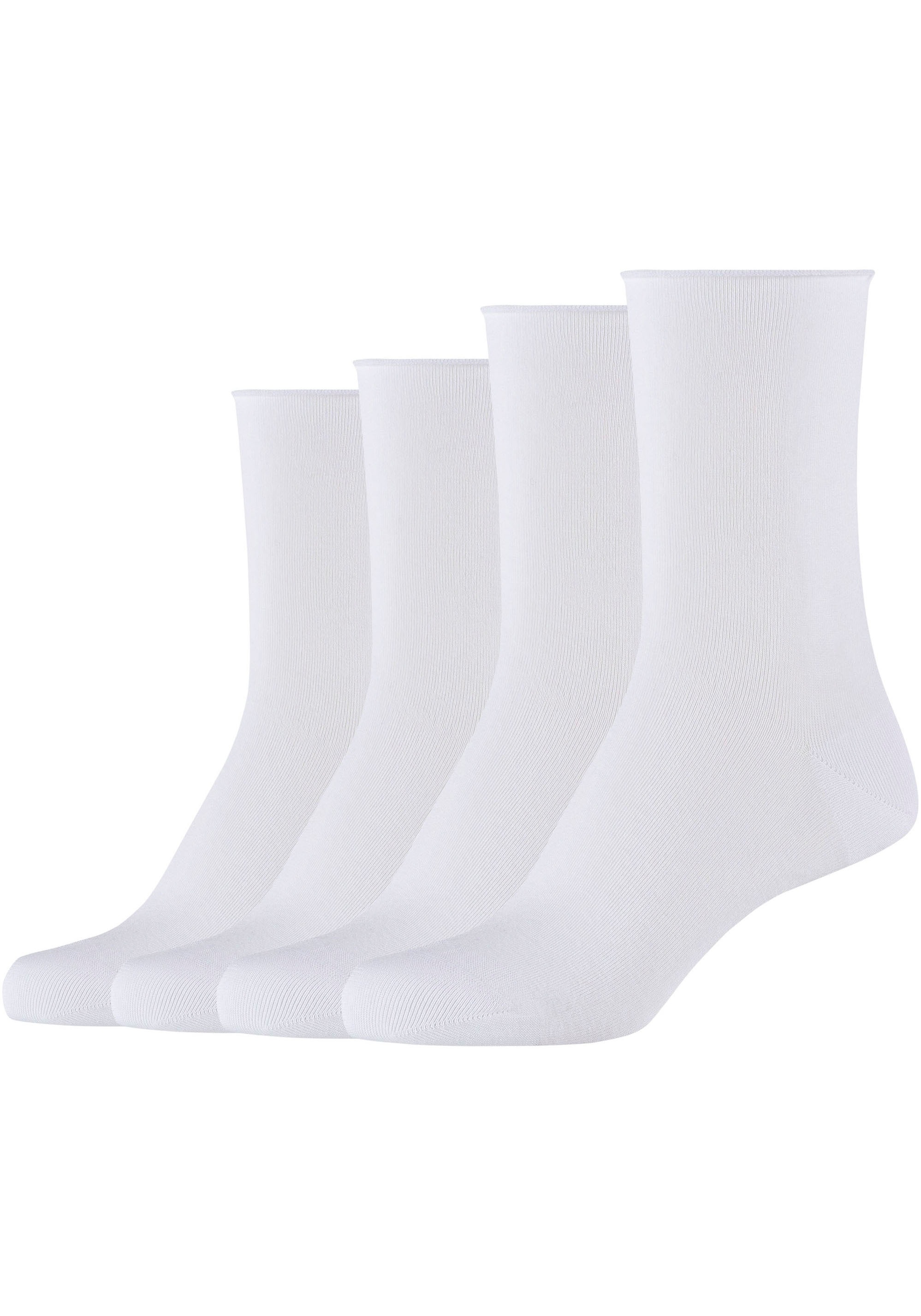 Camano Socken "cotton fine", (4 Paar), Mit Rollrand günstig online kaufen