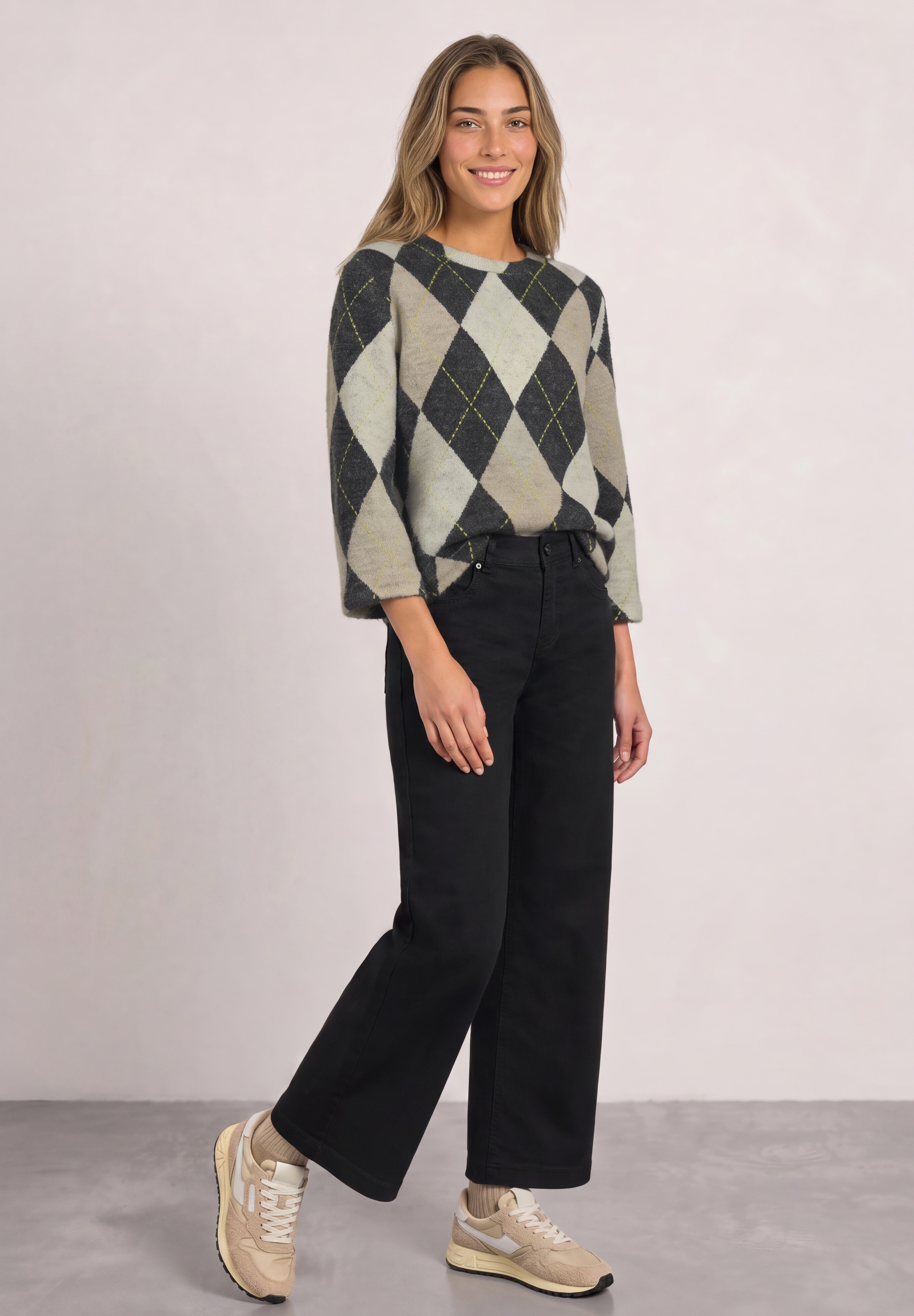 STREET ONE 3/4-Arm-Shirt aus softem Materialmix