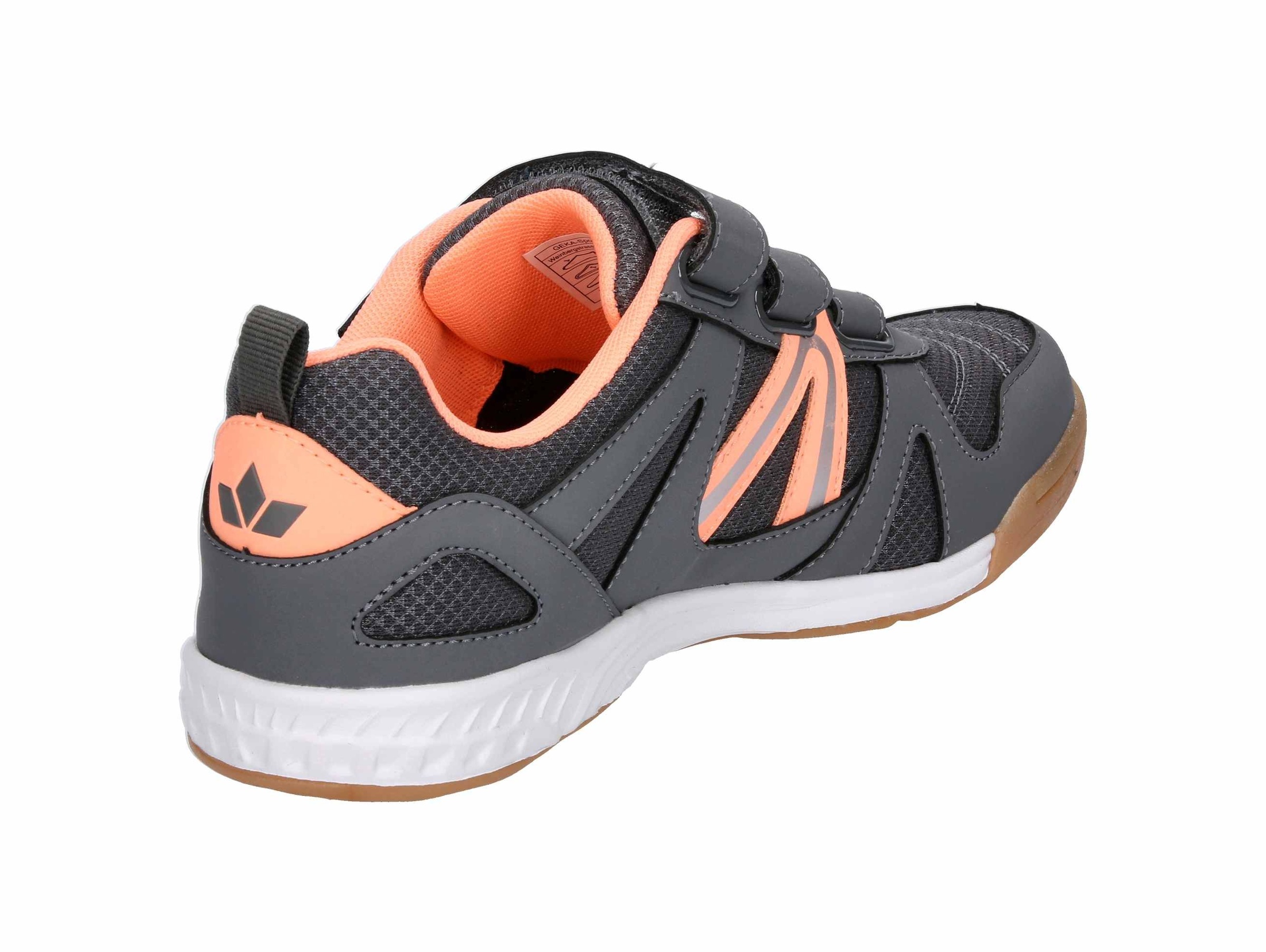 Hallenschuh LICO "Sportschuh Fit Indoor V", Damen, Gr. 39, grau, Synthetik, Schuhe Hallenschuh 3
