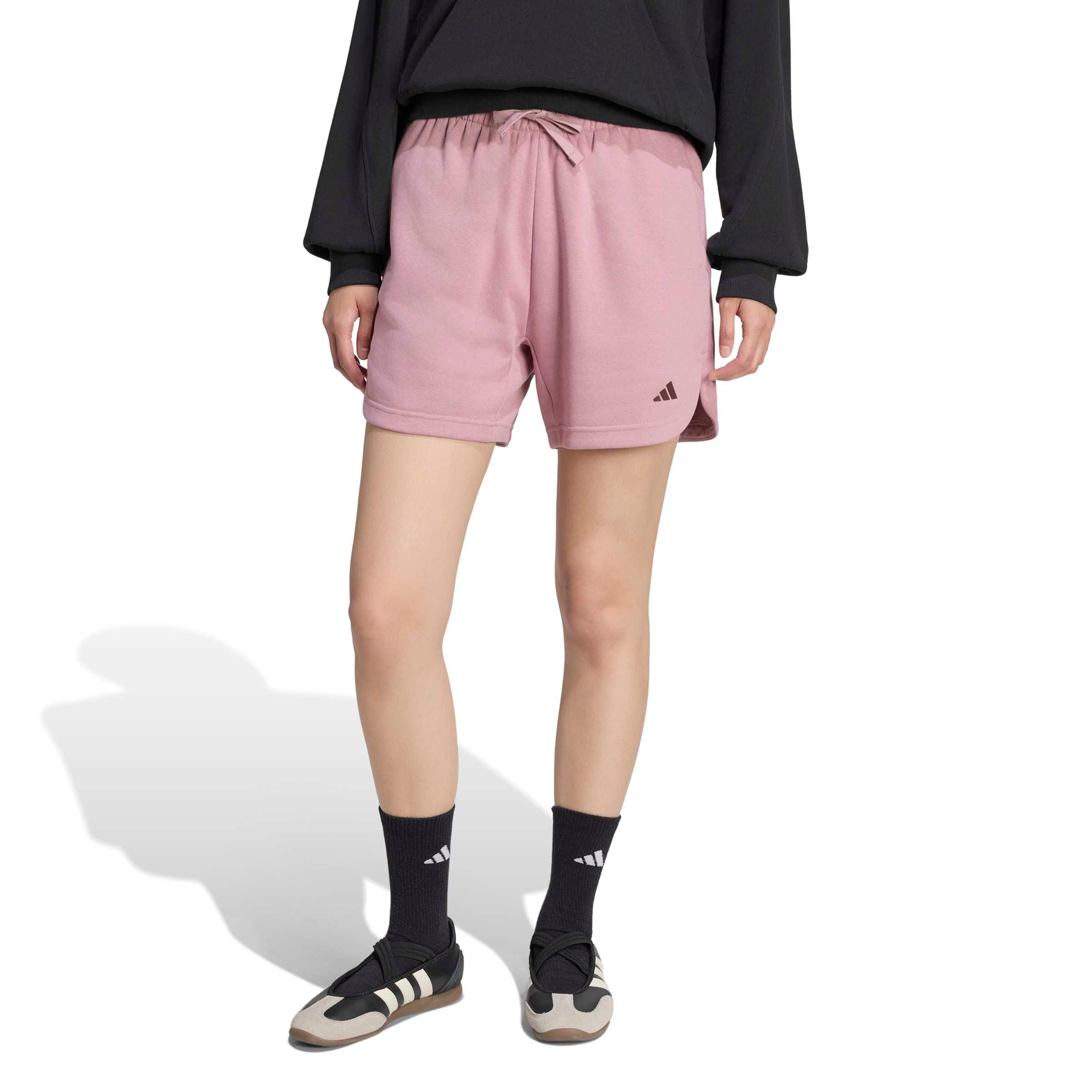 adidas Sportswear Shorts "3-STREIFEN STUDIO FLEECE, LOCKER GESCHNITTEN" für sportliche Aktivitäten, aus Baumwolle, mit Kordelverschluss