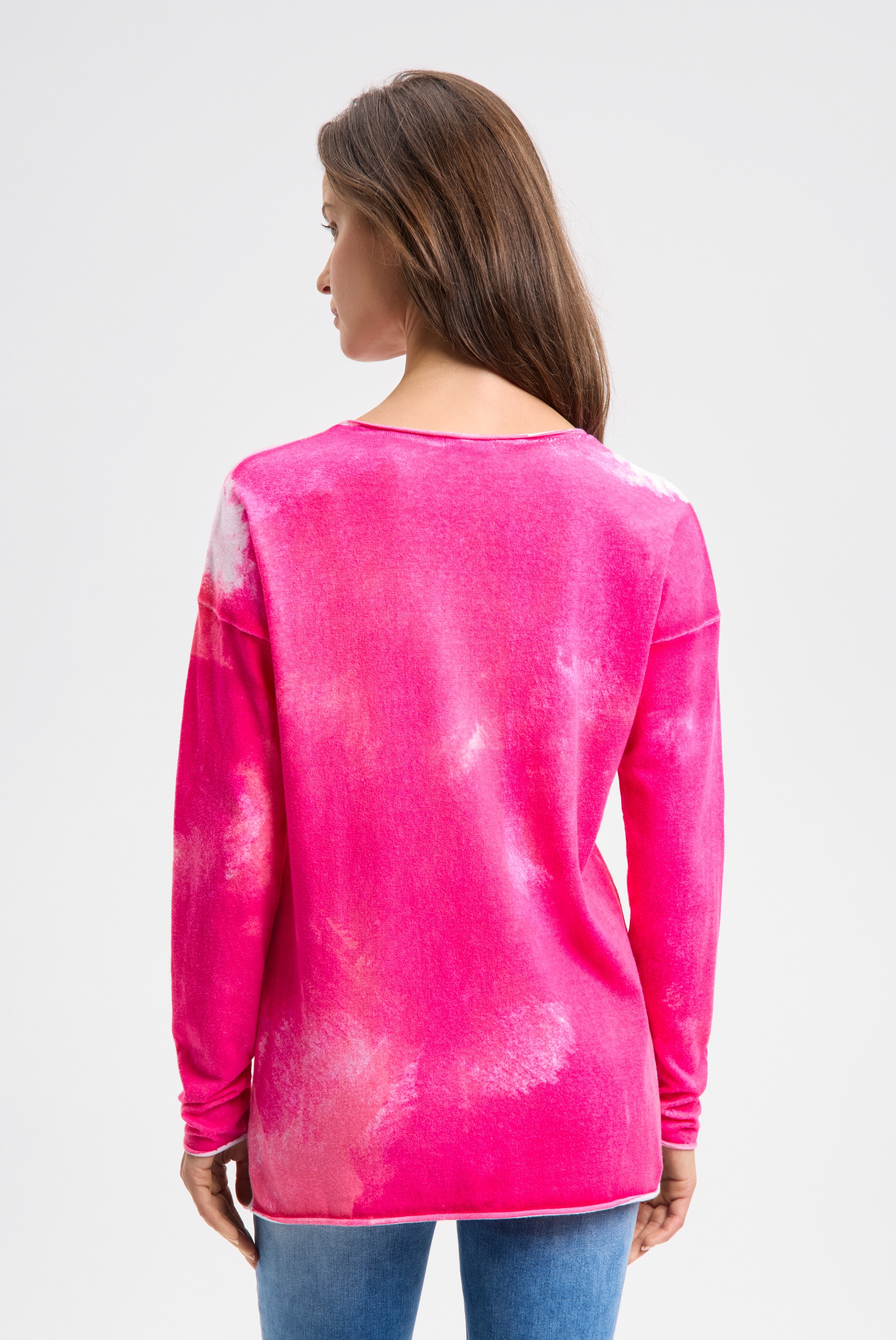 SOCCX Rundhalspullover aus Feinstrick mit Rollsaum