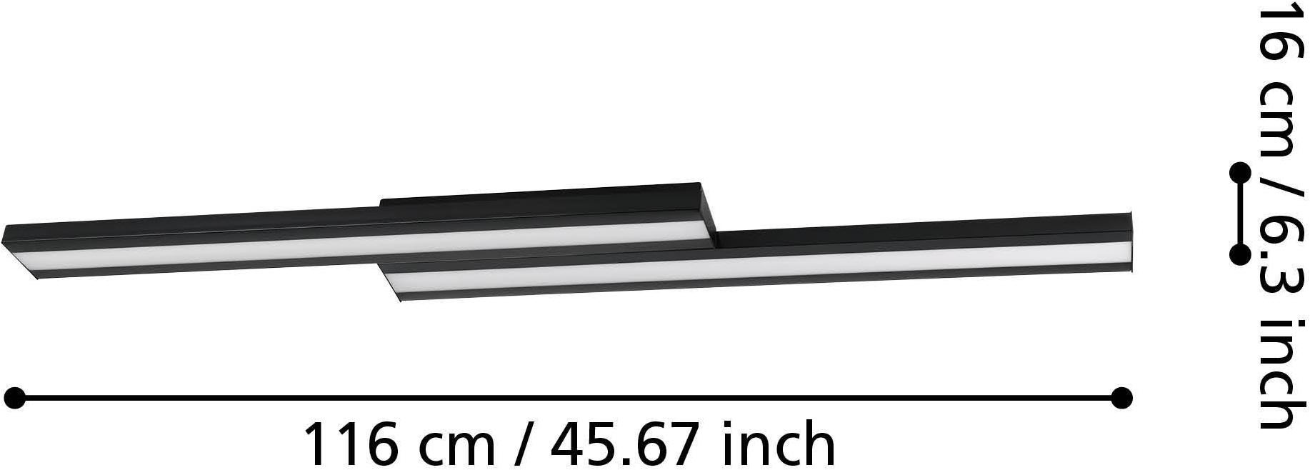 EGLO Deckenleuchte »SALITERAS-Z« in schwarz aus Stahl / inkl. LED fest integriert - 2 x 10,2 Watt