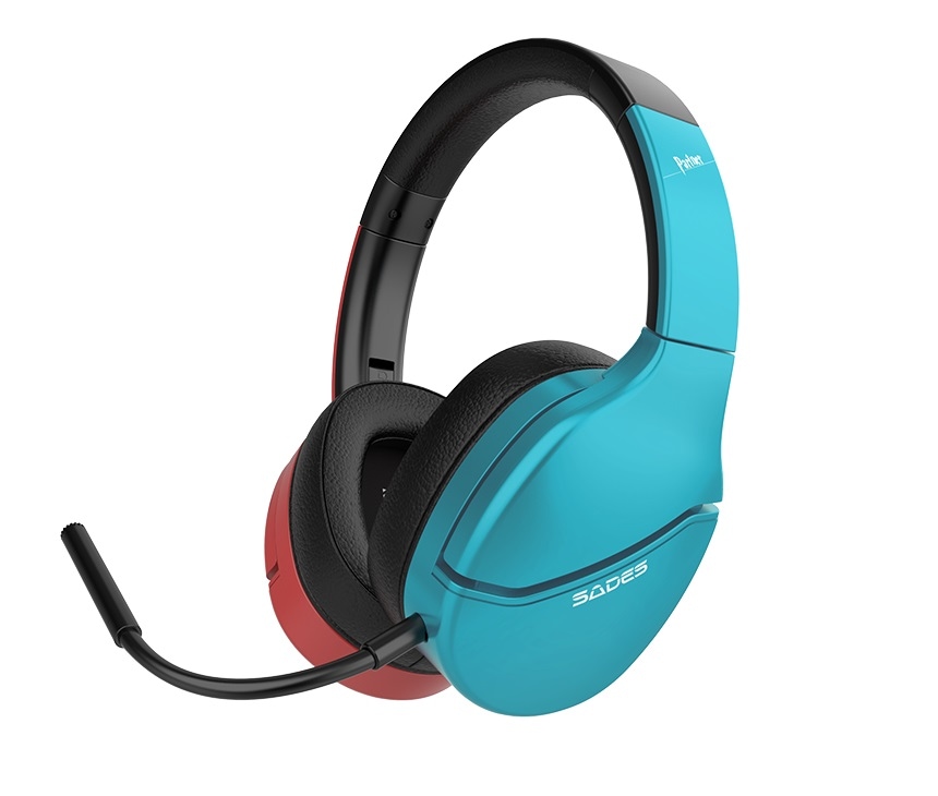 Sades Gaming-Headset »Partner SA-204«, Mikrofon abnehmbar, kabellos, Stereo, Over Ear, Bluetooth 5.0, Nintendo-Style