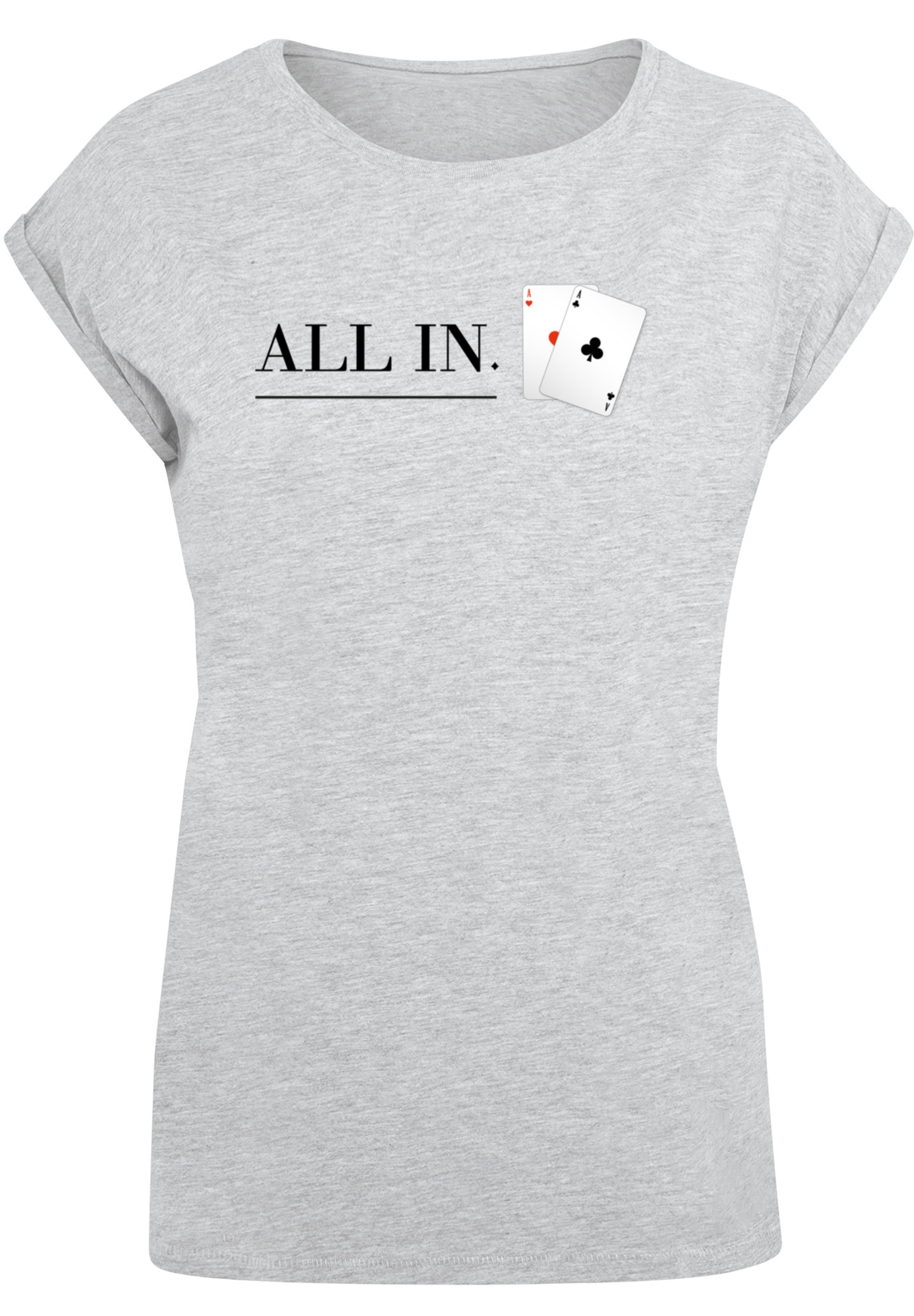 F4NT4STIC T-Shirt »Poker All In Karten«, Print