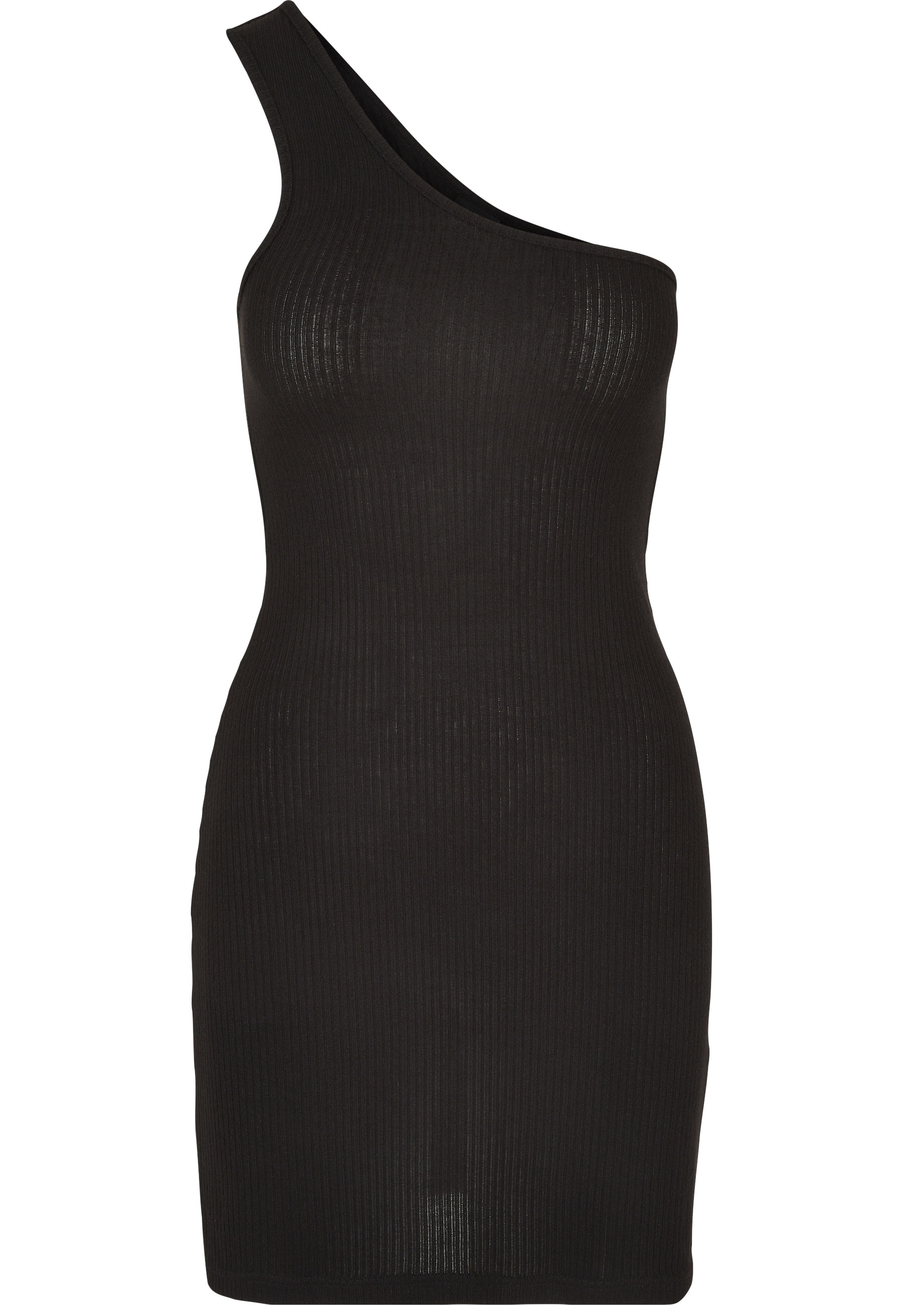 URBAN CLASSICS A-Linien-Kleid "Urban Classics Damen Ladies Rib One Shoulder Dress" 1 tlg.