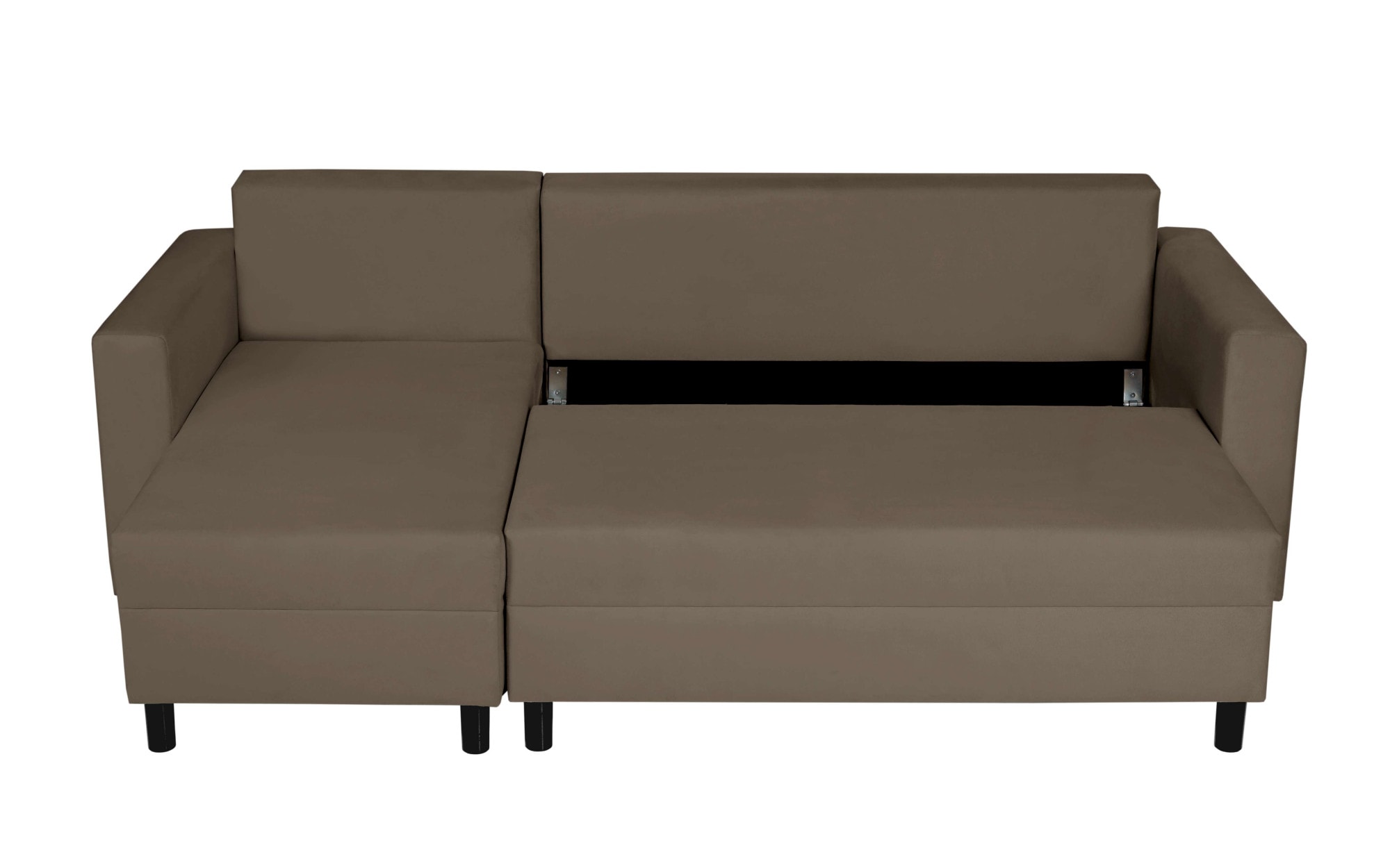 INOSIGN Ecksofa »GLENOE Schlafsofa mit Bettkasten, Recamiere beidseitig montierbar«, L-Form, Maße B/T/H: 230/135/84,5 cm, Velvet & Struktur weich