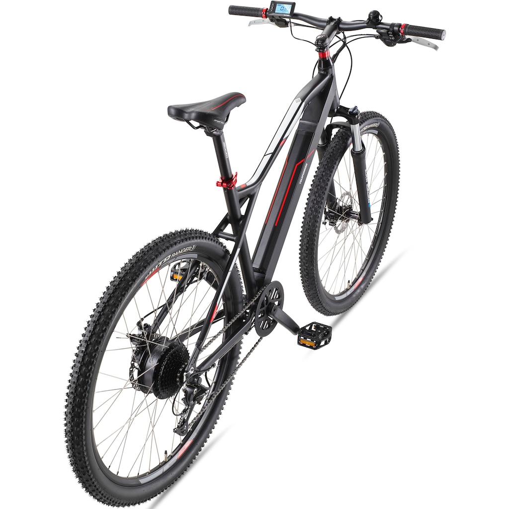 Telefunken E-Bike »M924«, 9 Gang, Shimano, Altus, Heckmotor 250 W, (36 V 504 Wh Akku-ca. 100 km Reichweite-Geländebike off road), Mountainbike MTB Elektrofahrrad, Pedelec, Damen Herren, 27,5 / 29 Zoll