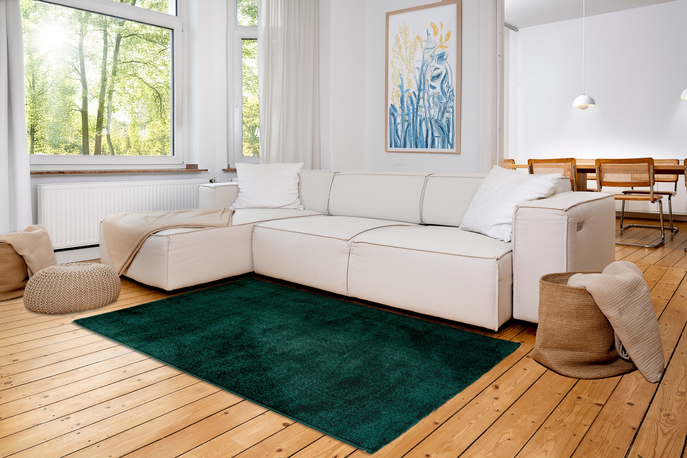 ASTRA Teppich »Sam 250«, rechteckig, 8 mm Höhe, weicher Kurzflor, Wohnzimmer, Schlafzimmer