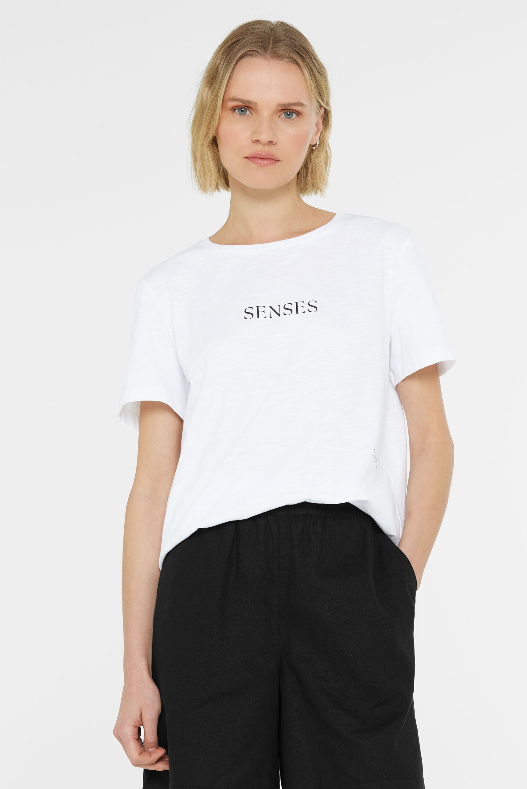 SENSES.THE LABEL Rundhalsshirt aus Baumwolle