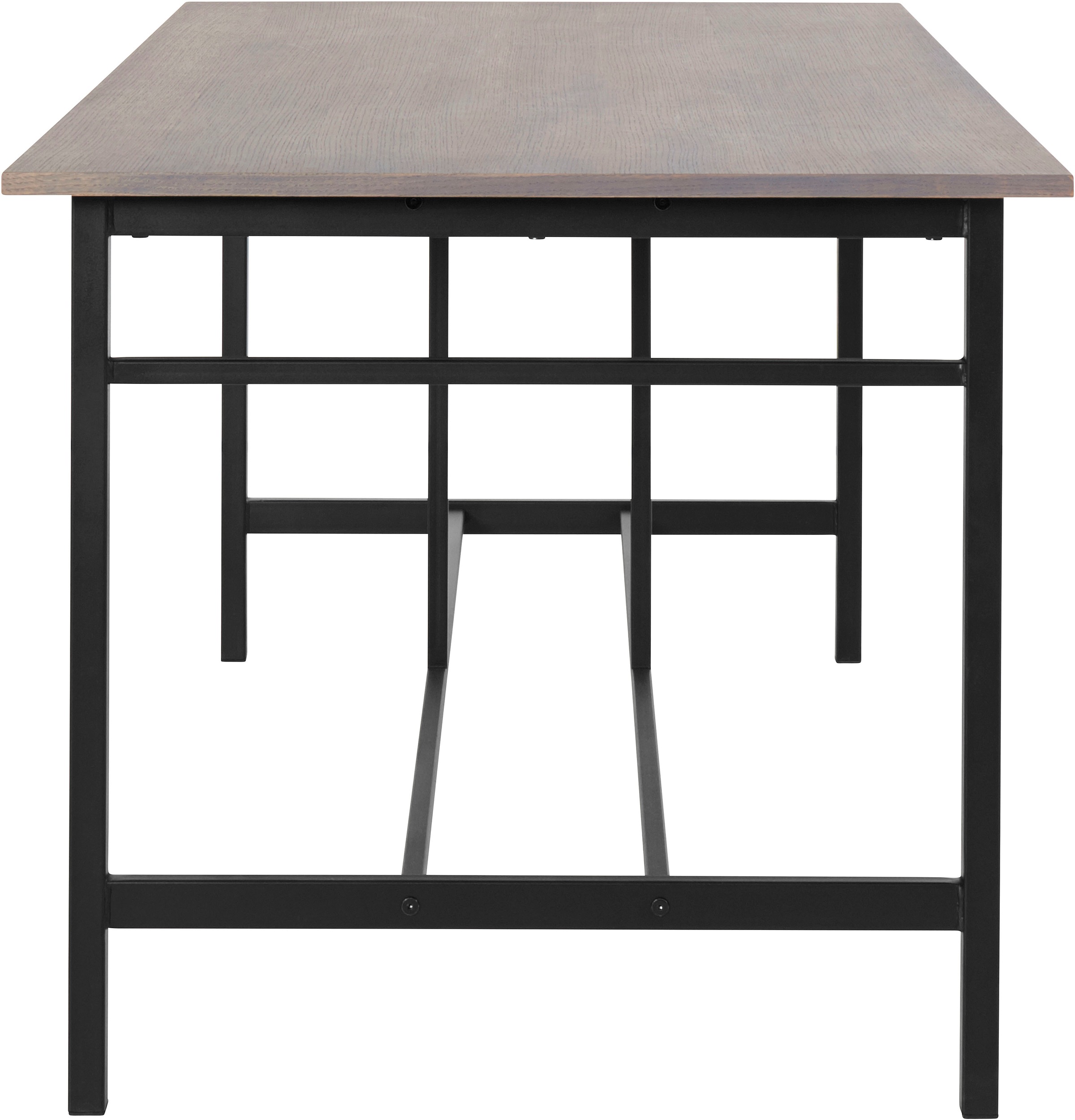 Esstisch HOME AFFAIRE "Sare", grau (graphit, schwarz, dunkelgrau), B:180cm H:77cm T:85cm, Tische, Esstisch, mit Echtholzfurnier aus Eiche 3