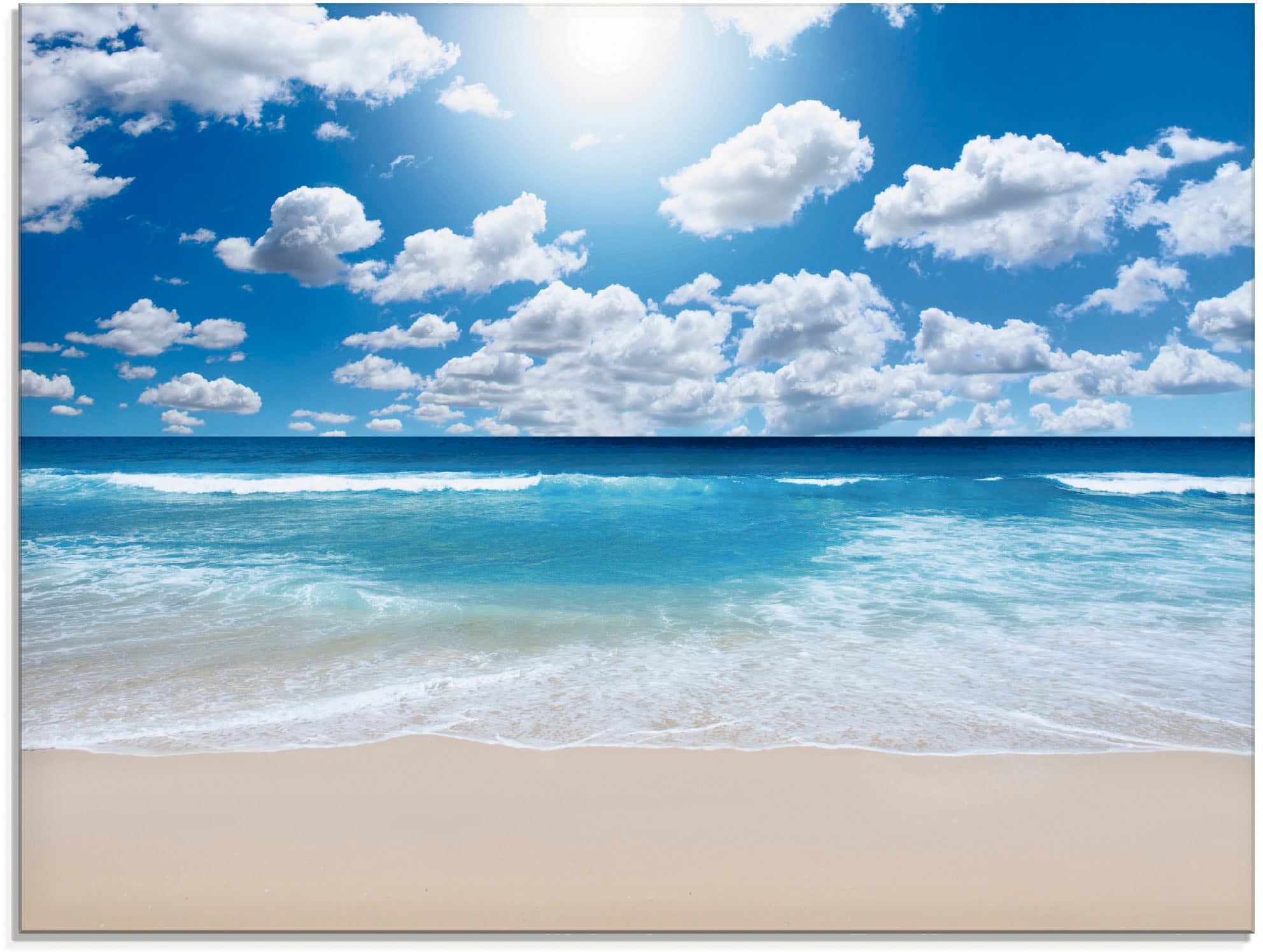 Artland Glasbild "Großartige Strandlandschaft" Strand 1 Stk. tlg. in versch günstig online kaufen