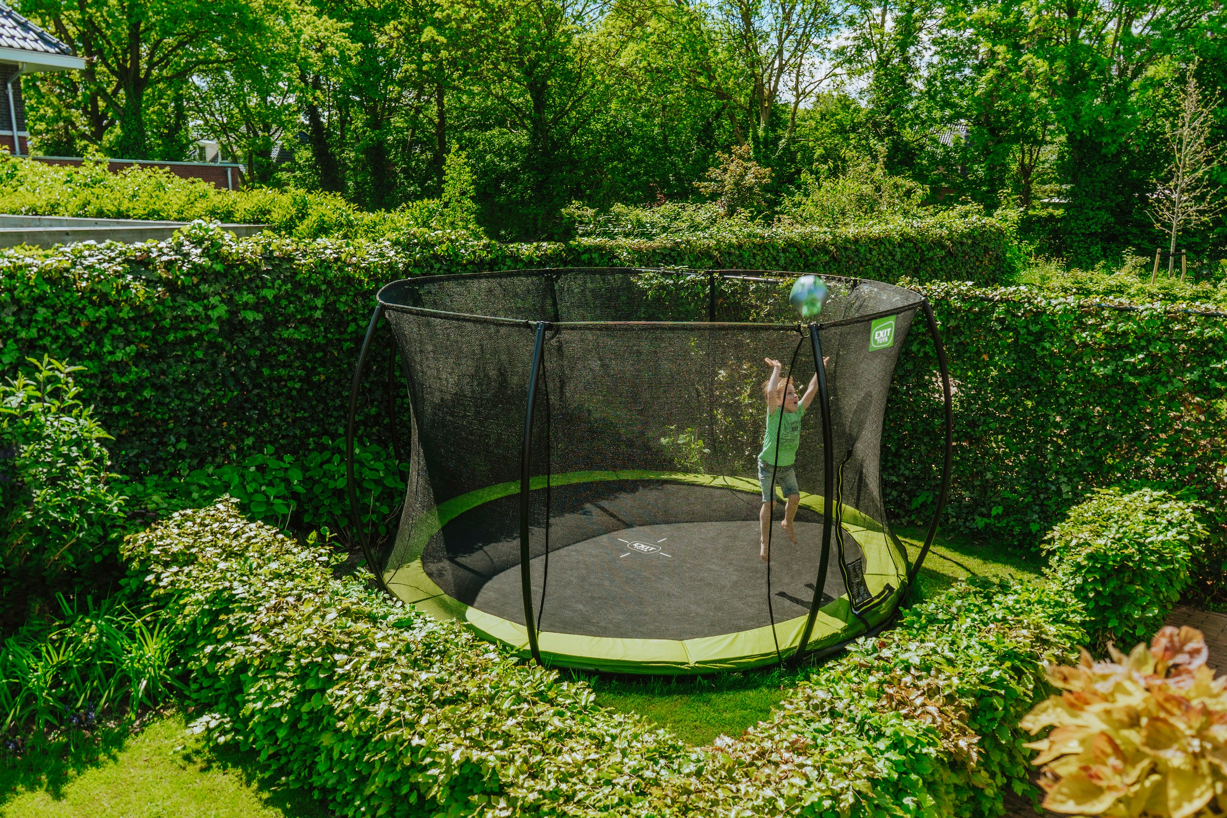 EXIT Gartentrampolin »Silhouette Ground«, Ø 366 cm, mit Sicherheitsnetz