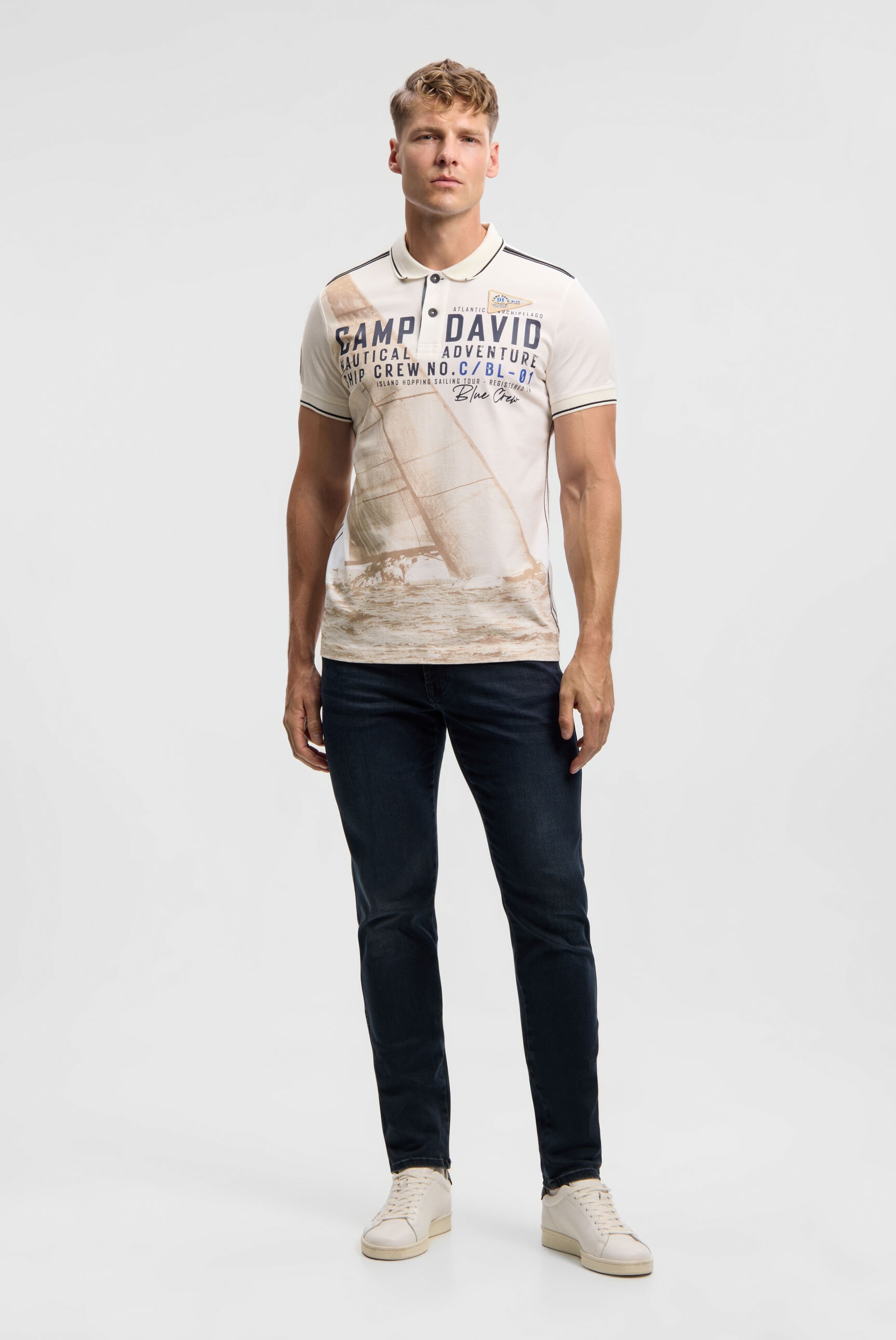 Thumbnail - CAMP DAVID Poloshirt aus Baumwolle