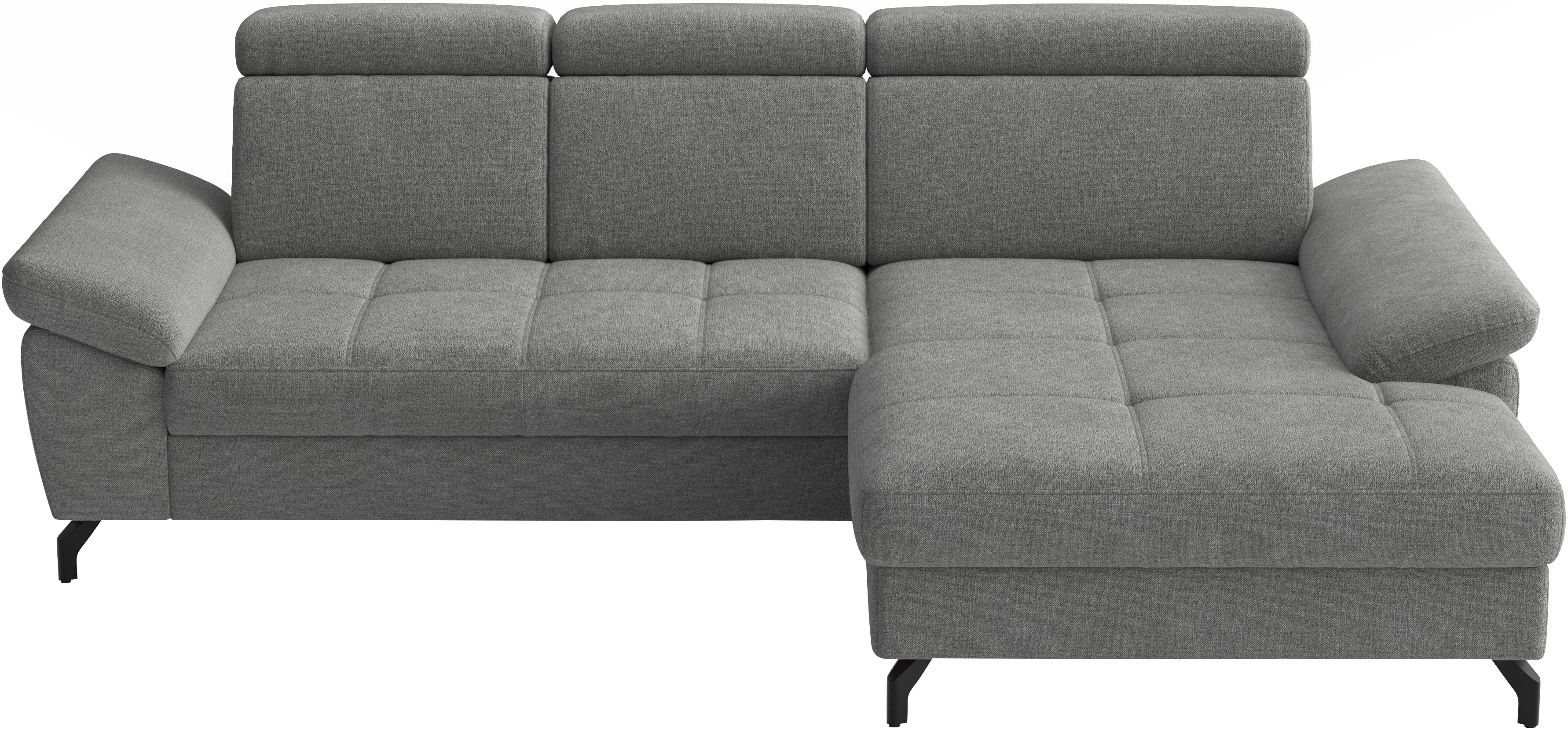sit&more Ecksofa "Vanity, L-Form, B: 264 cm," Inkl.Sitz-,Kopf-und Armteilverstellung