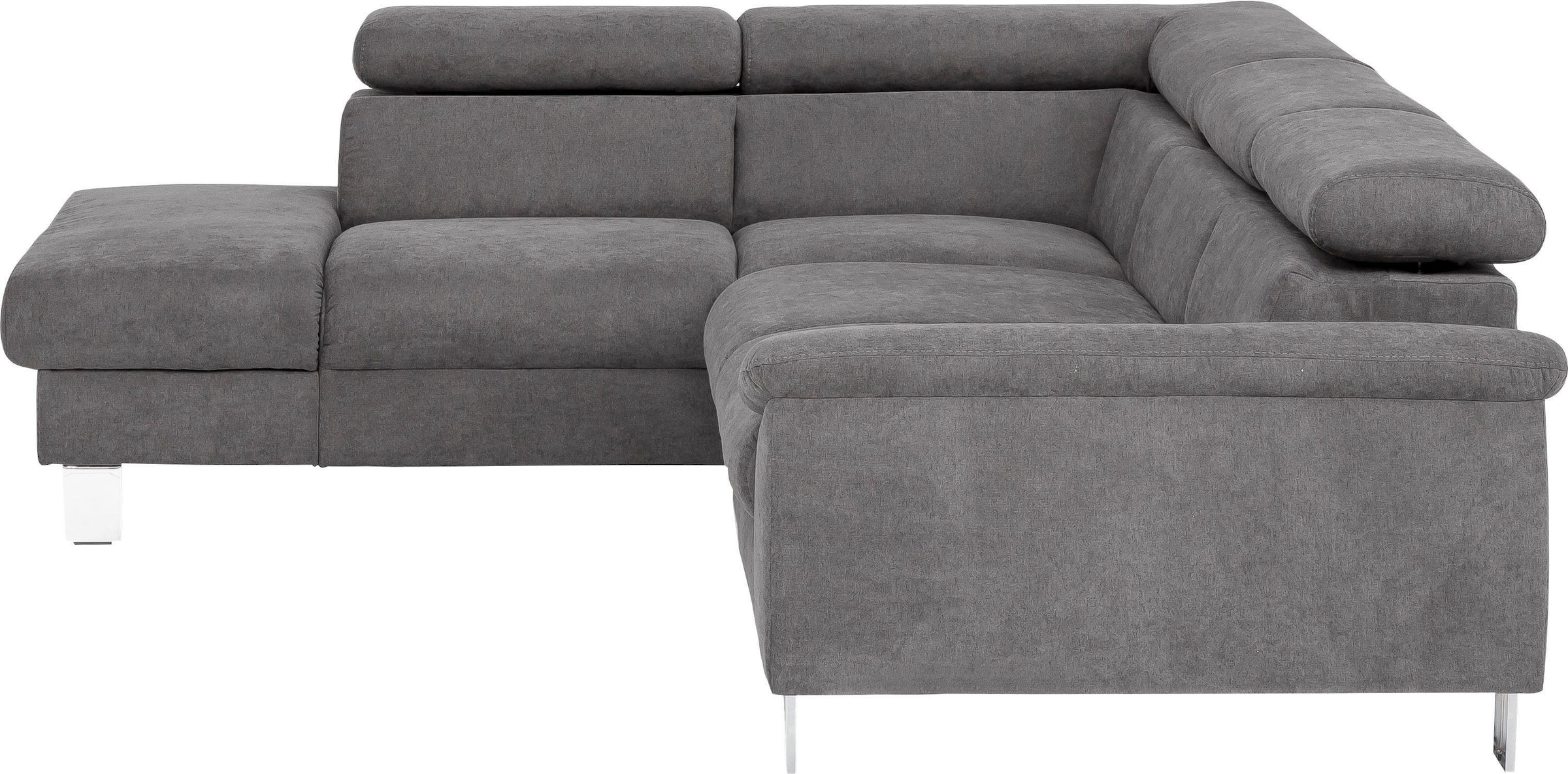 COTTA Ecksofa »Komaris L-Form mit Kopfteilverstellung«, wahlweise mit Bettfunktion, Bettkasten & Beleuchtung