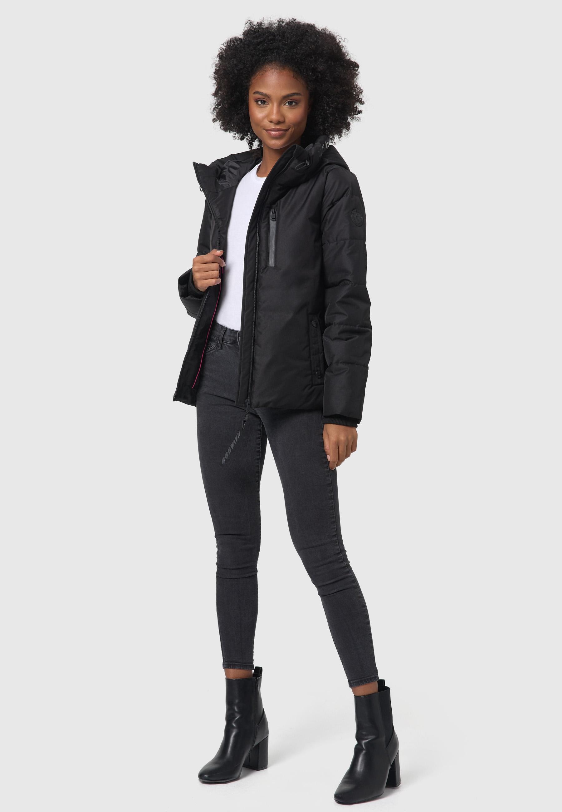 Navahoo Steppjacke »Krümelein« mit Kapuze stylische Damen Winterjacke mit dezenter Steppung
