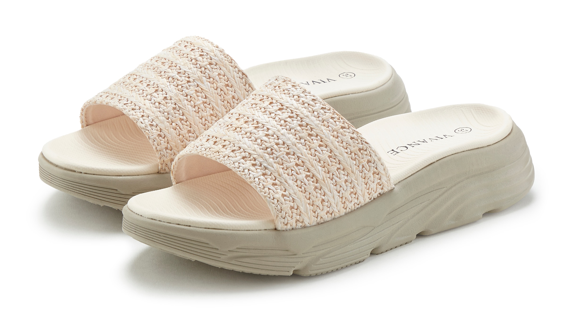 Vivance Pantolette "Mule, Sandale, Sommerschuh, offener Schuh," NEU mit modischer Sohle VEGAN