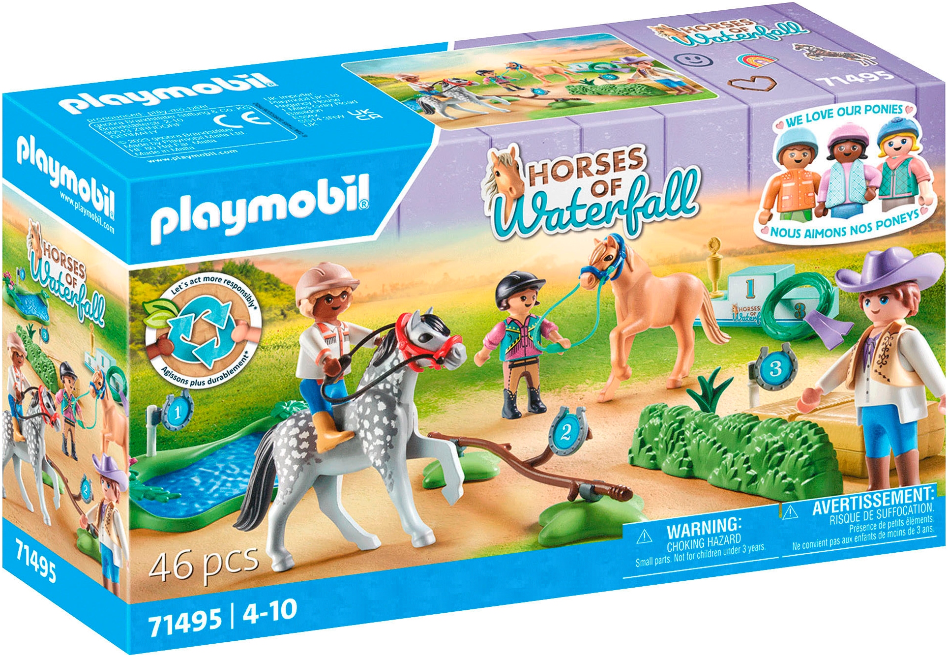Playmobil® Konstruktions-Spielset »Ponyturnier (71495), Horses of Waterfall«, (46 St.), Made in Europe