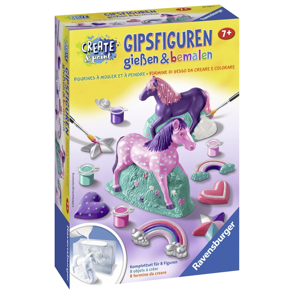 Ravensburger Kreativset »Create & Paint, Fantasy Horse«, (Set), Mit 3D und 2D Gießform; Made in Europe; FSC® - schützt Wald - weltweit