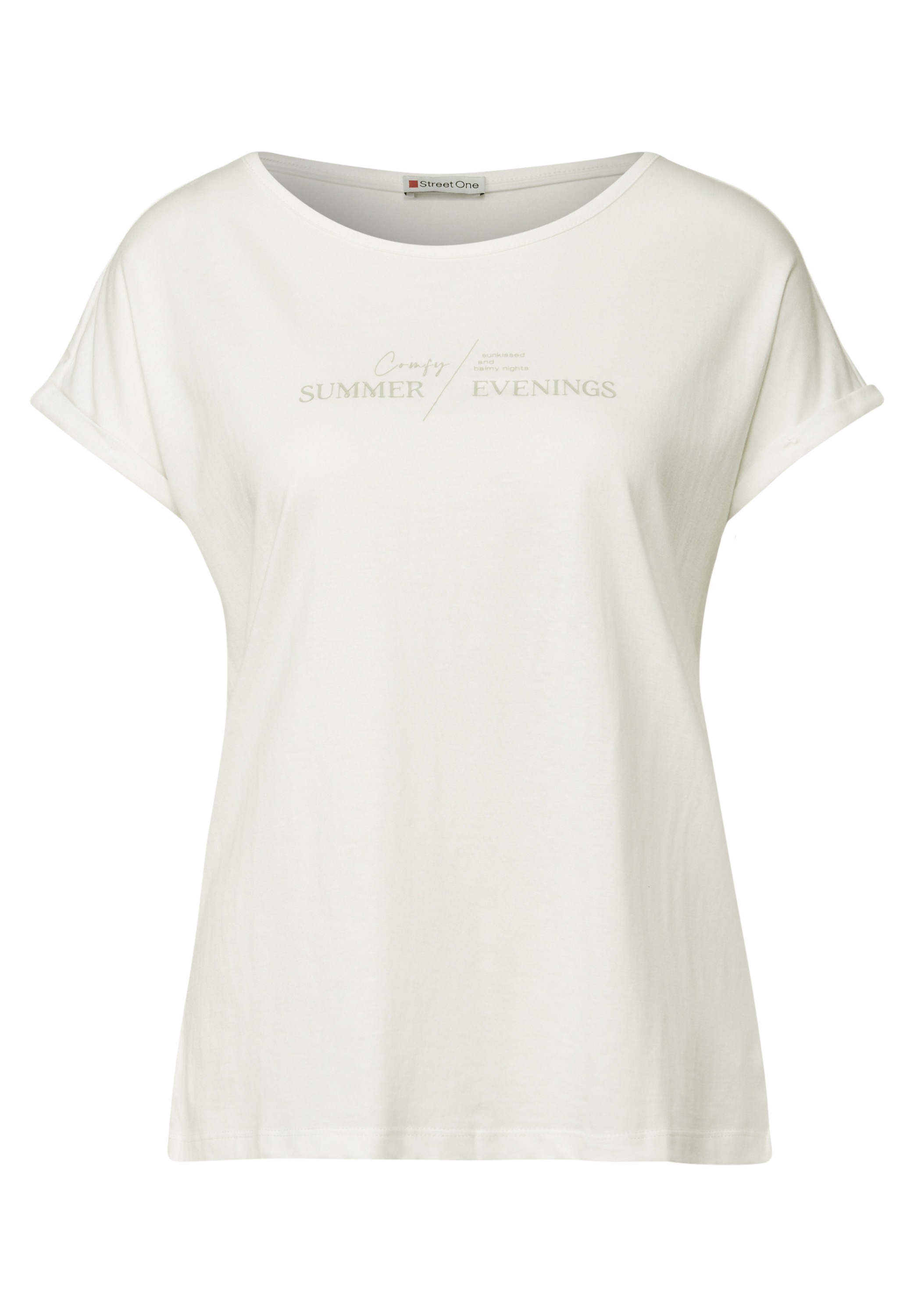 STREET ONE T-Shirt, aus Baumwolle mit Stretchante