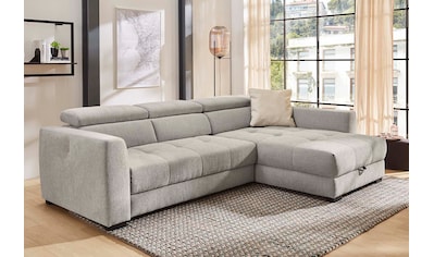 Ecksofa »San Marino L-Form«, mit elektromotorischer Sitztiefenverstellung (ca. 30cm),...