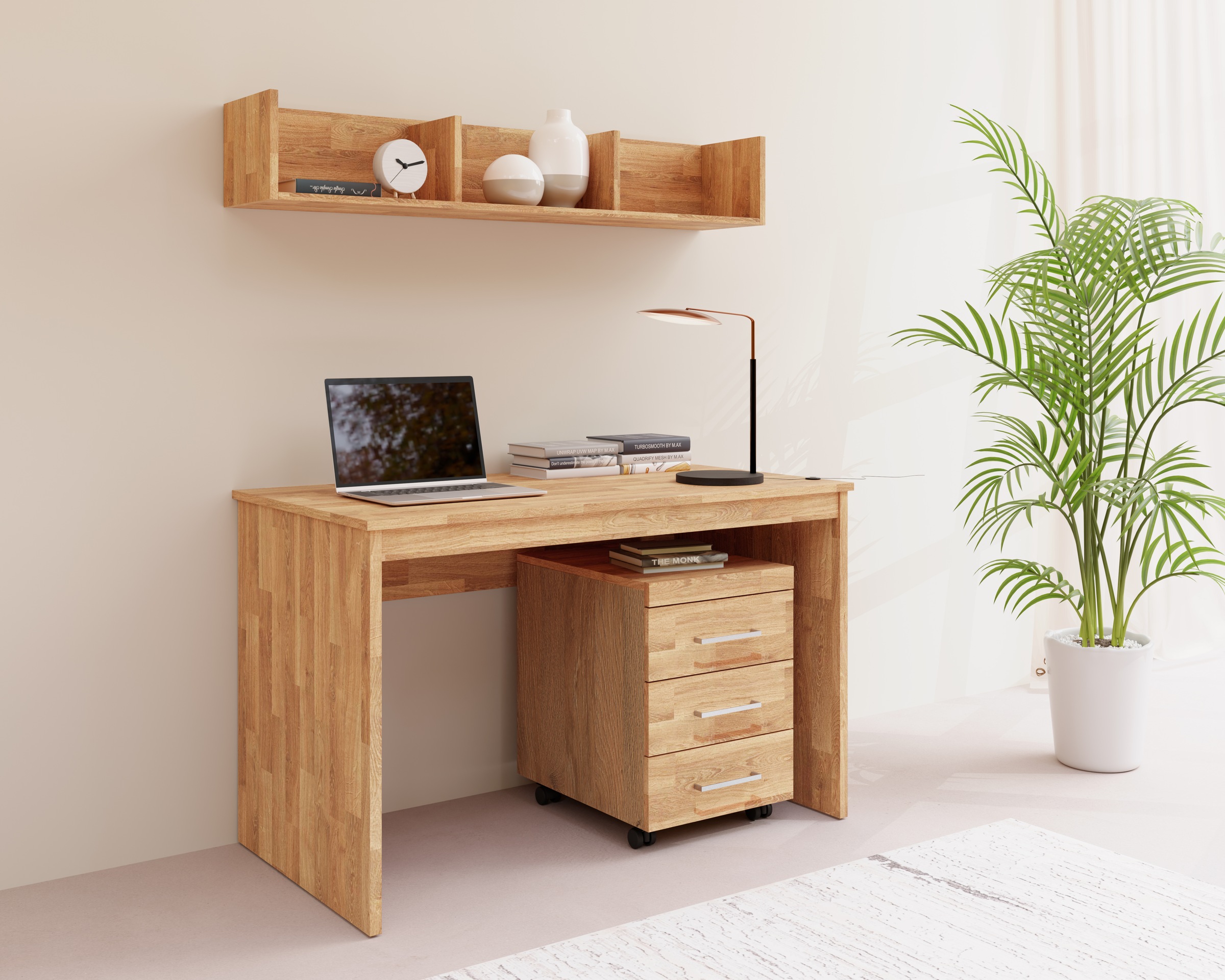 Home affaire Büromöbel-Set "Logo" Set, Set besteht aus Schreibtisch,Rollcoi günstig online kaufen
