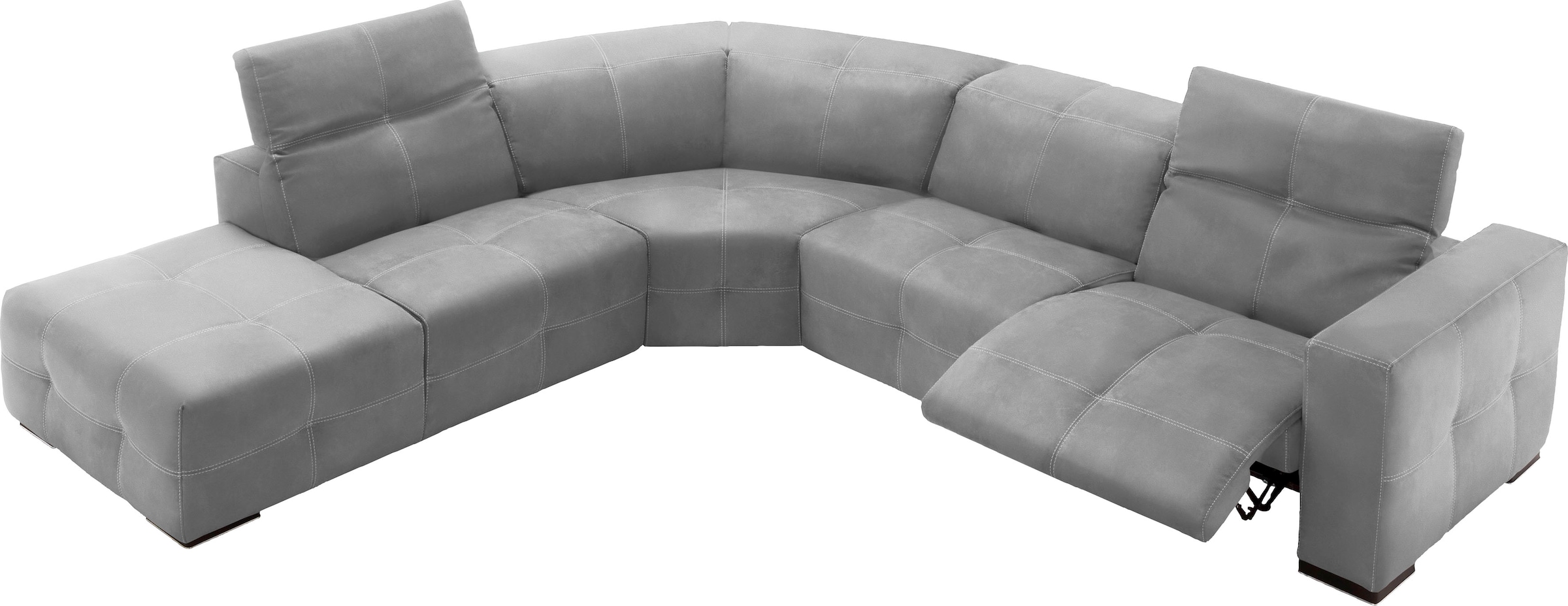 Egoitaliano Ecksofa "Sauvanne, Designsofa der Extraklasse, elegant und bequem, L-Form" wahlweise mit elektrischer Relaxfunktion, Kopfteilverstellung