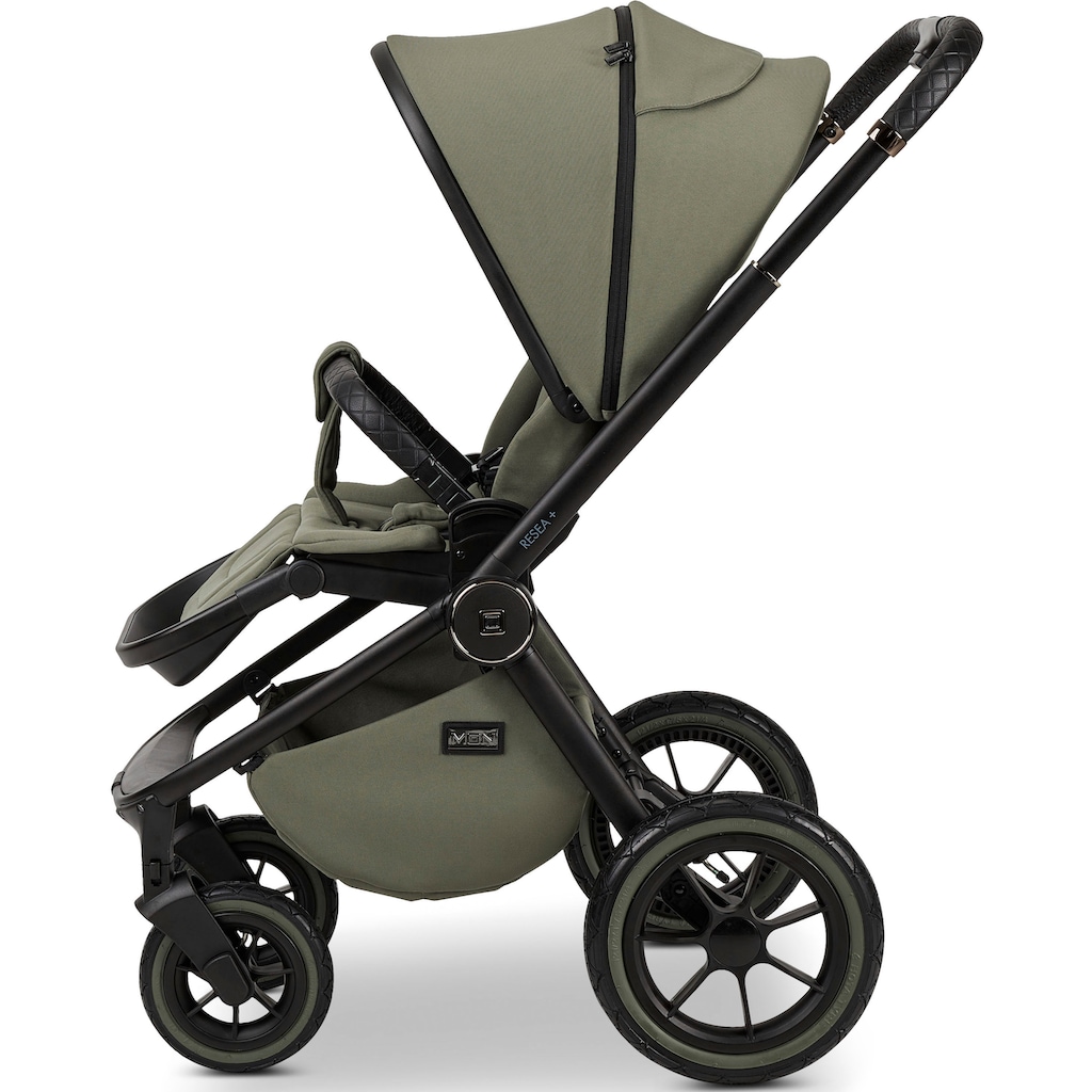 Moon Kombi-Kinderwagen »Resea+, moss green/black melange«