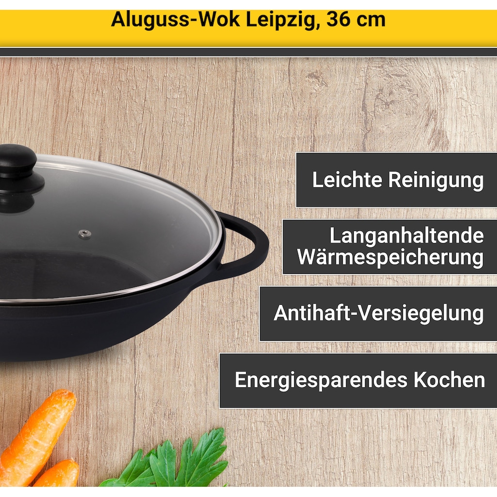 Krüger Wok, Aluminiumguss, (1 tlg.)