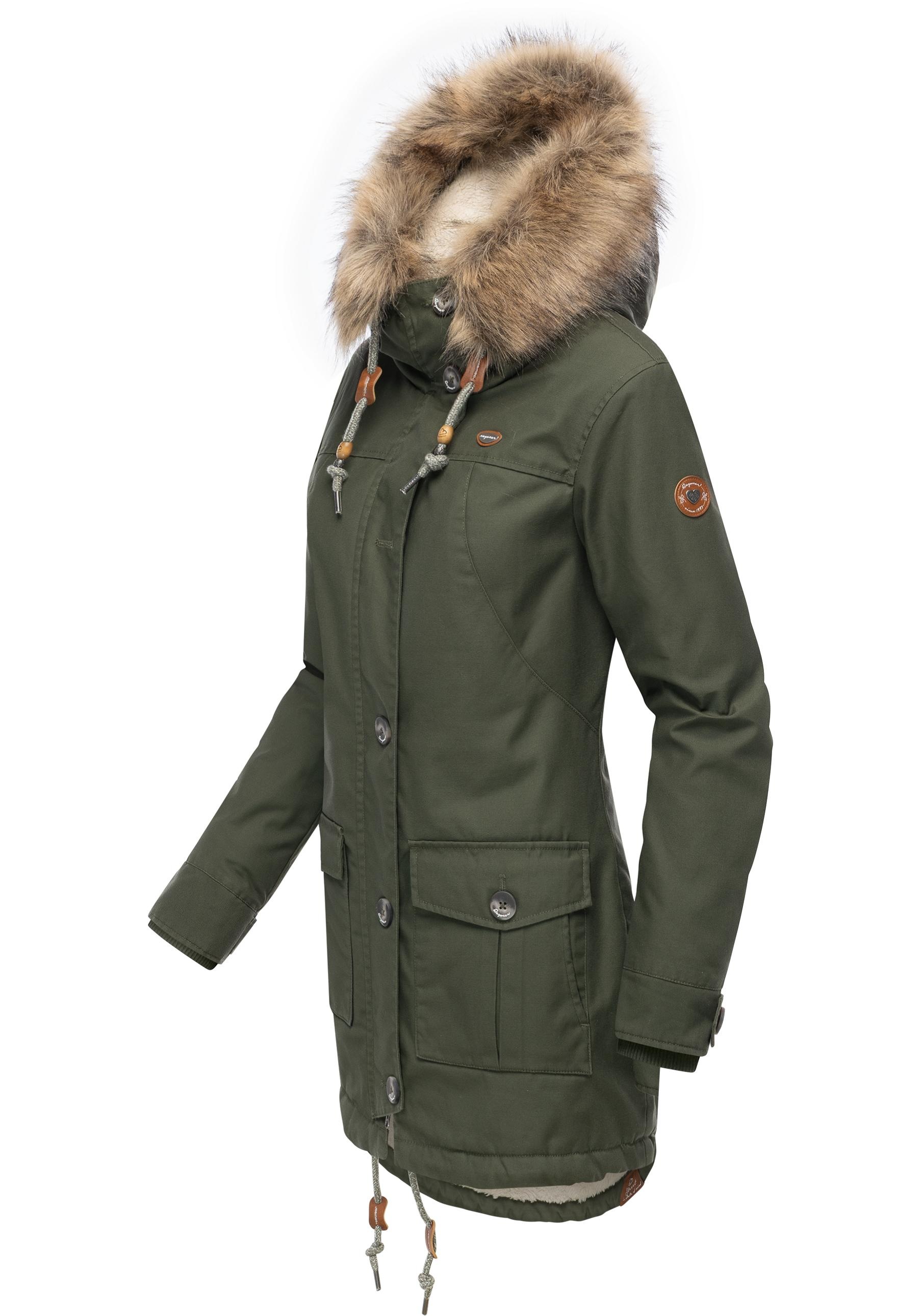 Ragwear Outdoorjacke "Jane YOUMODO", mit Kapuze, Leicht gefütterte Winterja günstig online kaufen