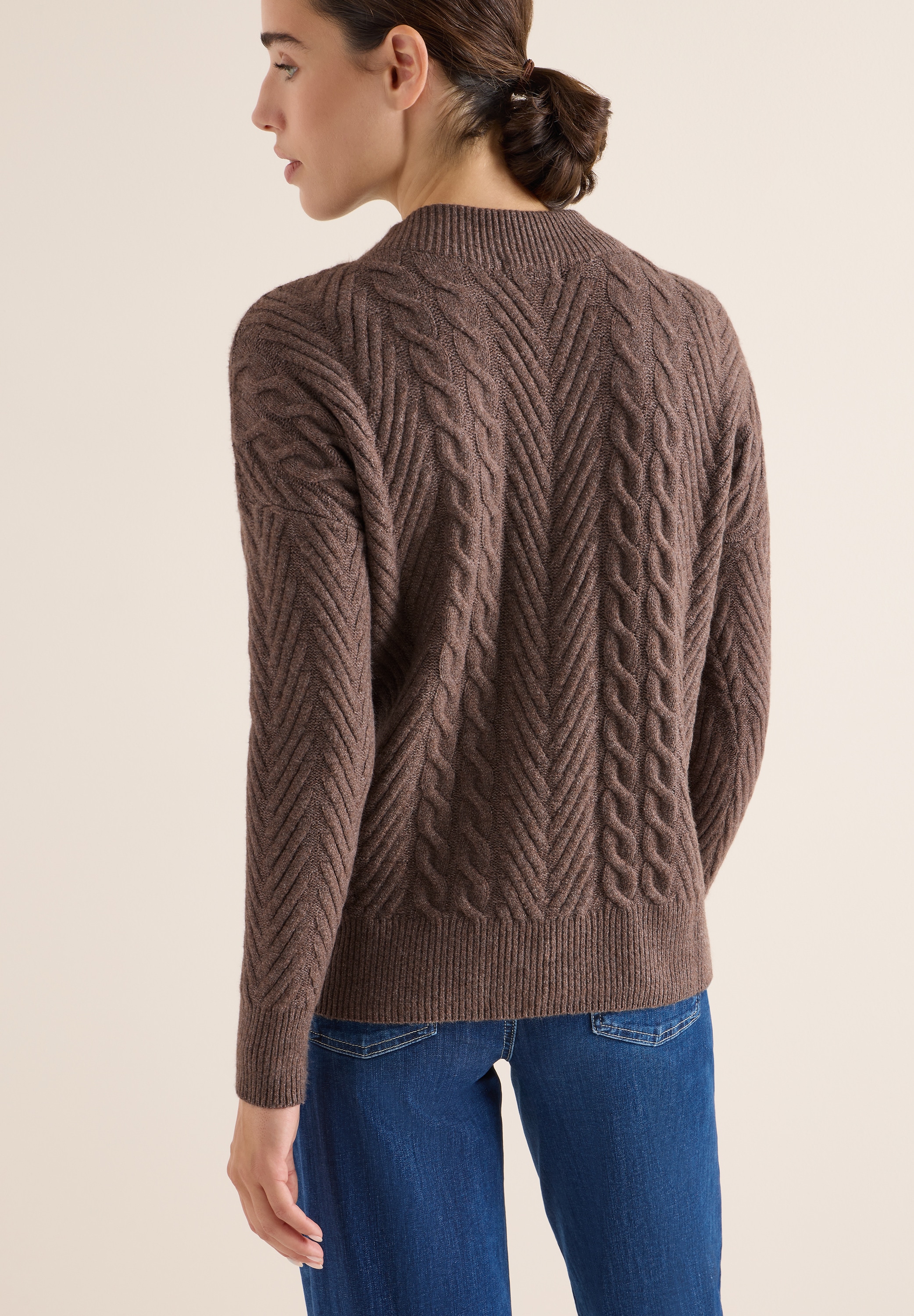 Cecil Strickpullover, mit Turtle Neck, Zopfmuster