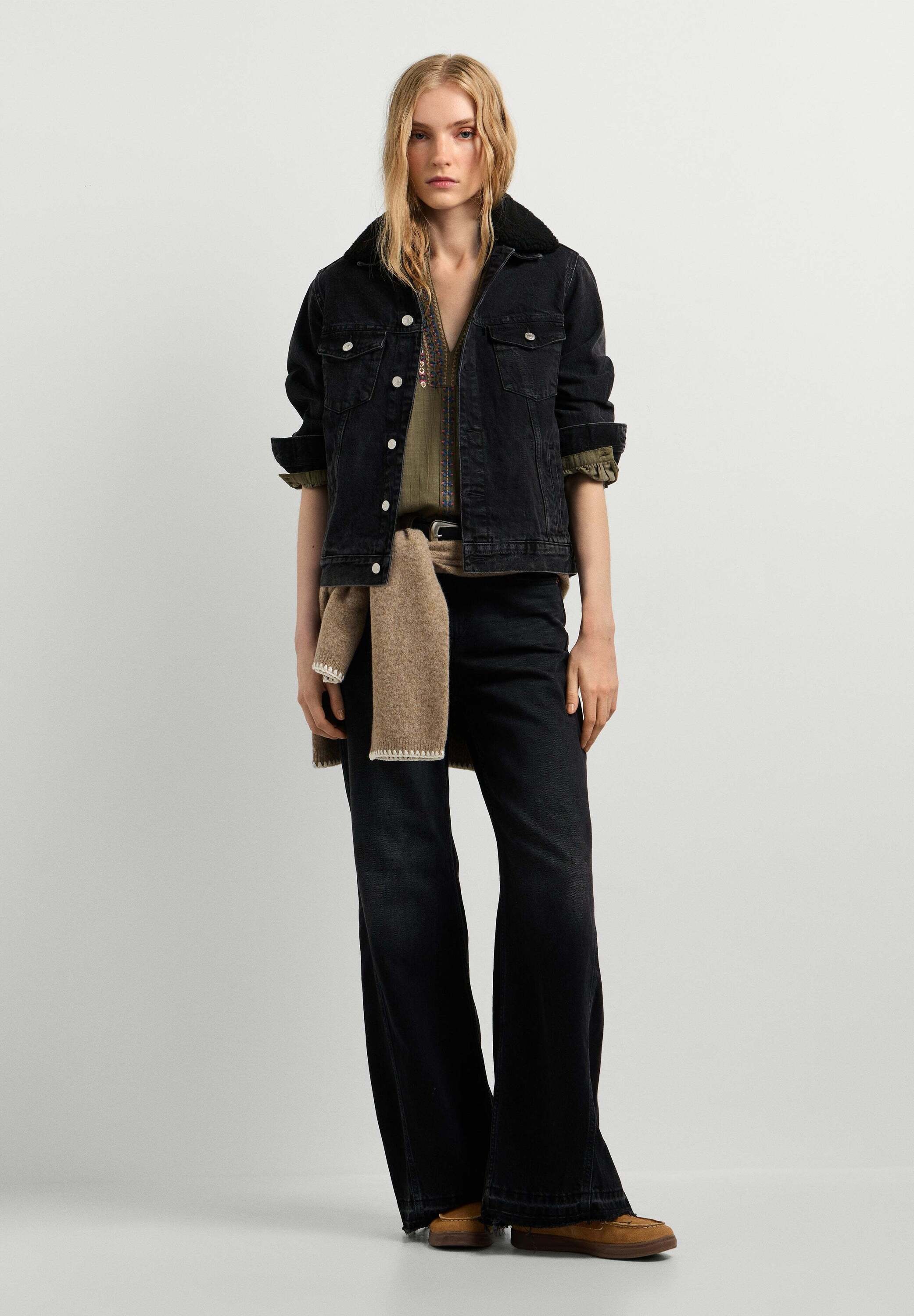 Pepe Jeans Jeansjacke »denim jacket CRESCENT TRUCKER JACKET TEDDY«