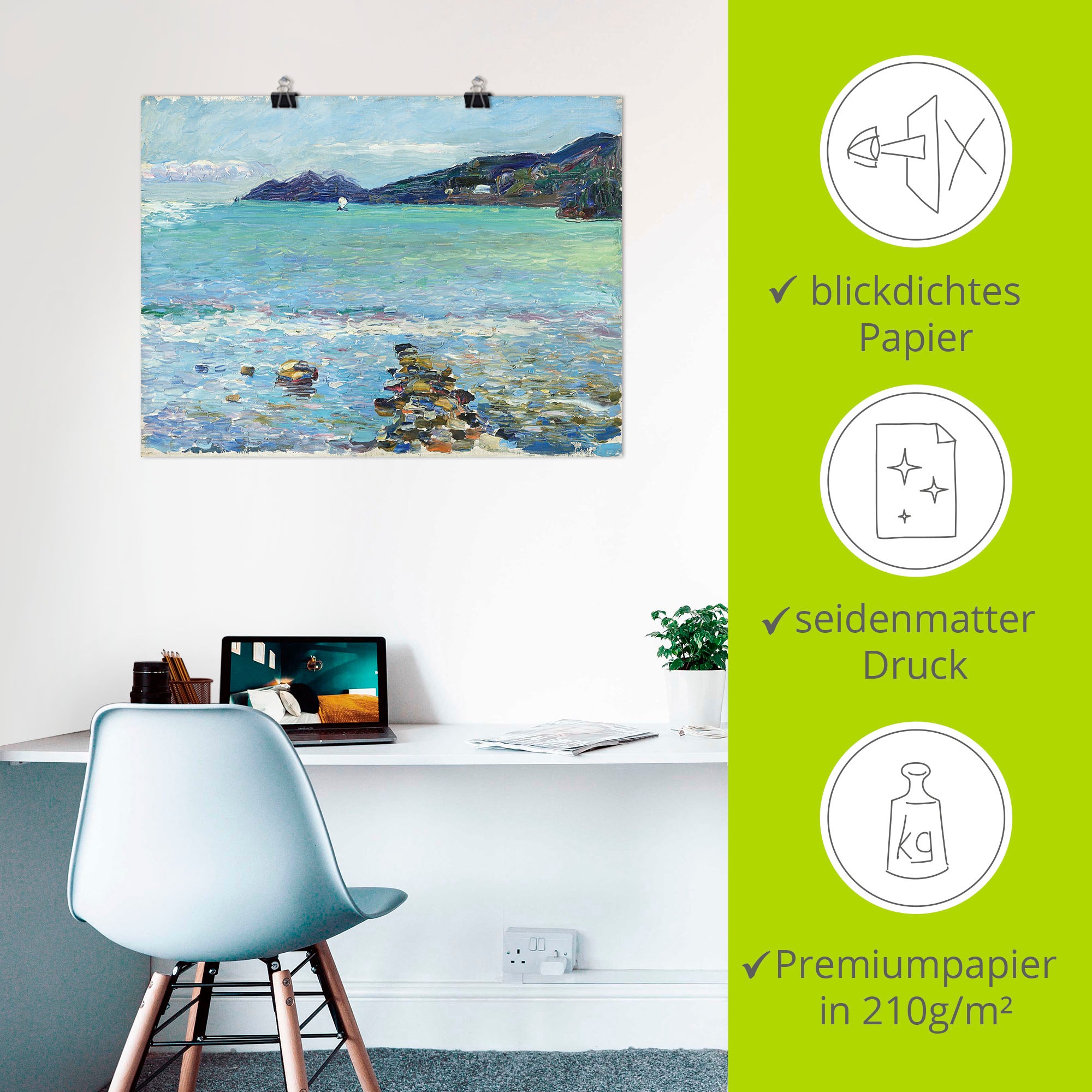 Artland Wandbild »Rapallo, Blick auf Portofino. Um 1906« Meer Bilder 1 Stk. tlg. als Leinwandbild, Poster in verschied. Größen