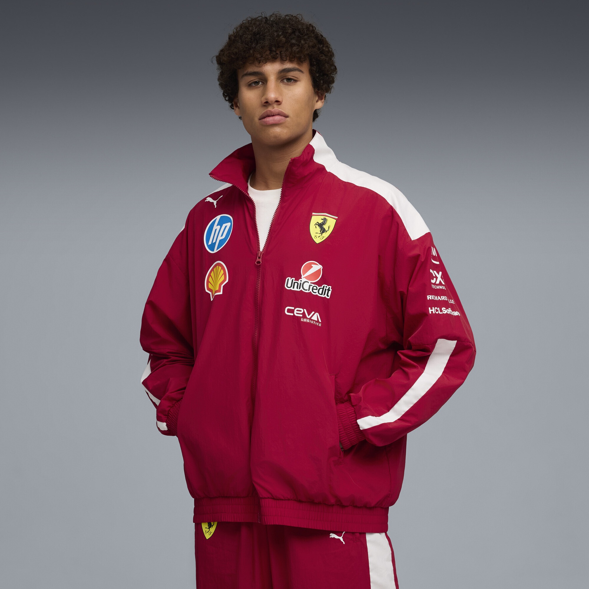 PUMA Sweatjacke »Scuderia Ferrari 2025 Drivers T7 Oversized Jacke Herren«