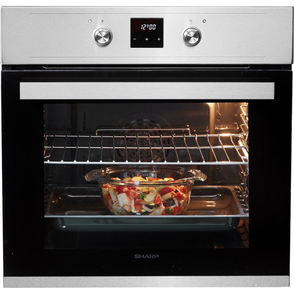 Sharp Backofen-Set »Power-Set Edelstahl«, K-60D19IM1-EU