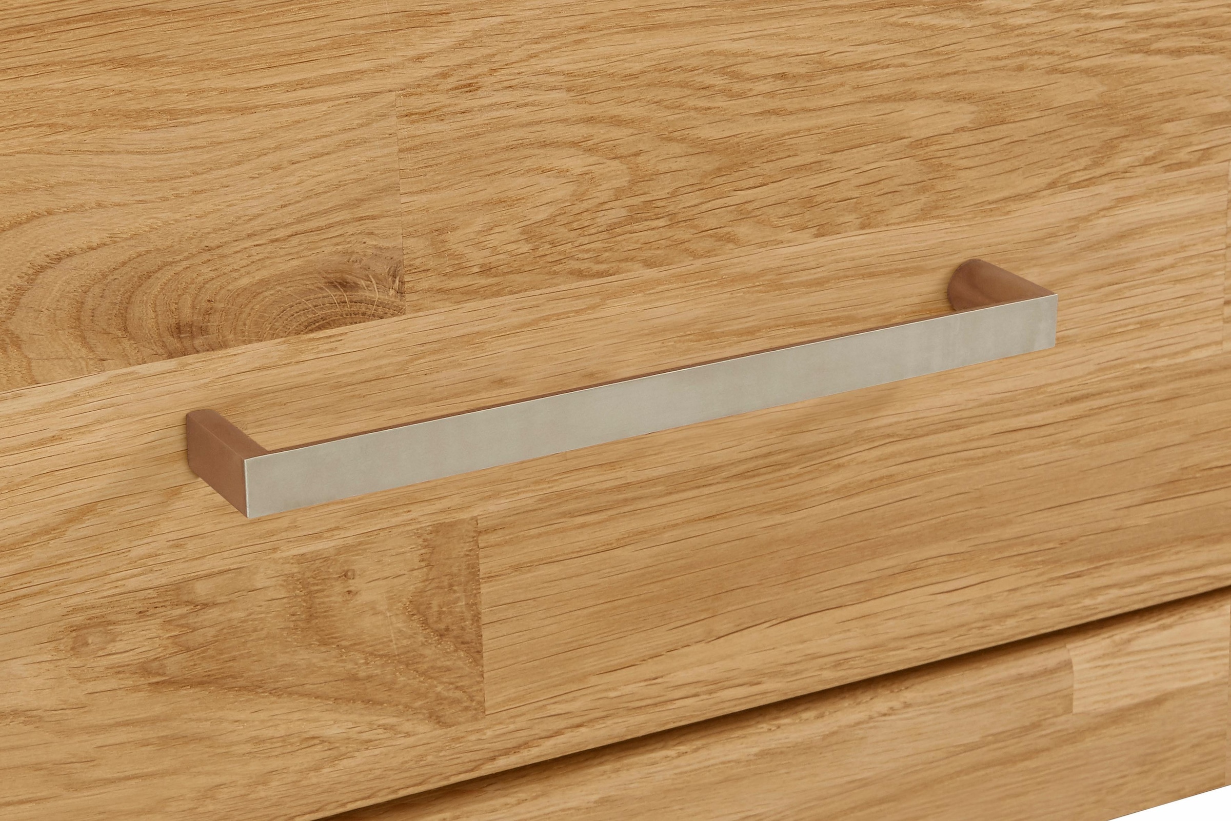 Home affaire Wohnwand »Ribe,Fronten Massivholz,Korpus Holzwekstoff,viel Stauraum«, (Set, 5 St.), Glaseinsatz aus gehärtetem Glas,Böden teilweise versetzbar