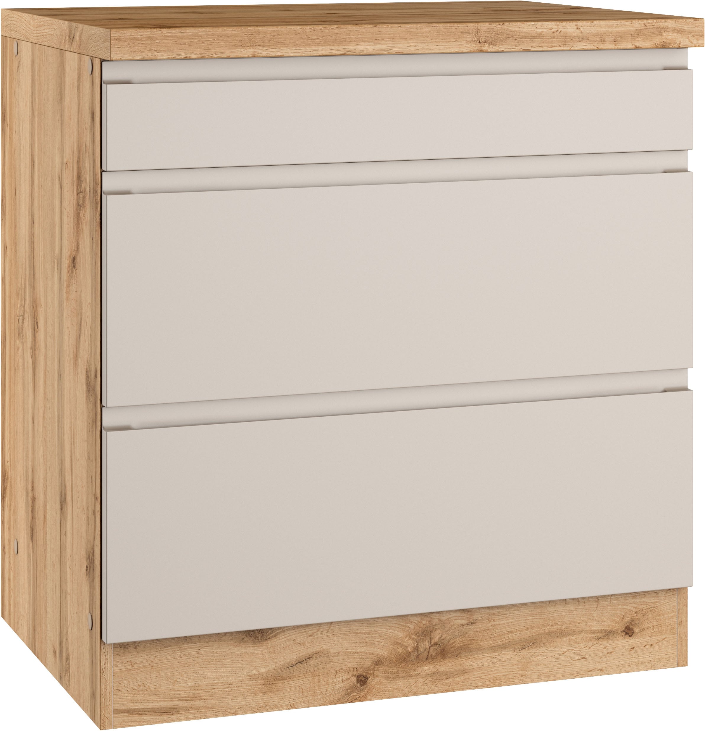 KOCHSTATION "KS-Virginia,neu in verbesserter Ausführung" Stauraum, Softclose, Breite 80 cm, Höhe 86 cm, Softclose-Auszüge