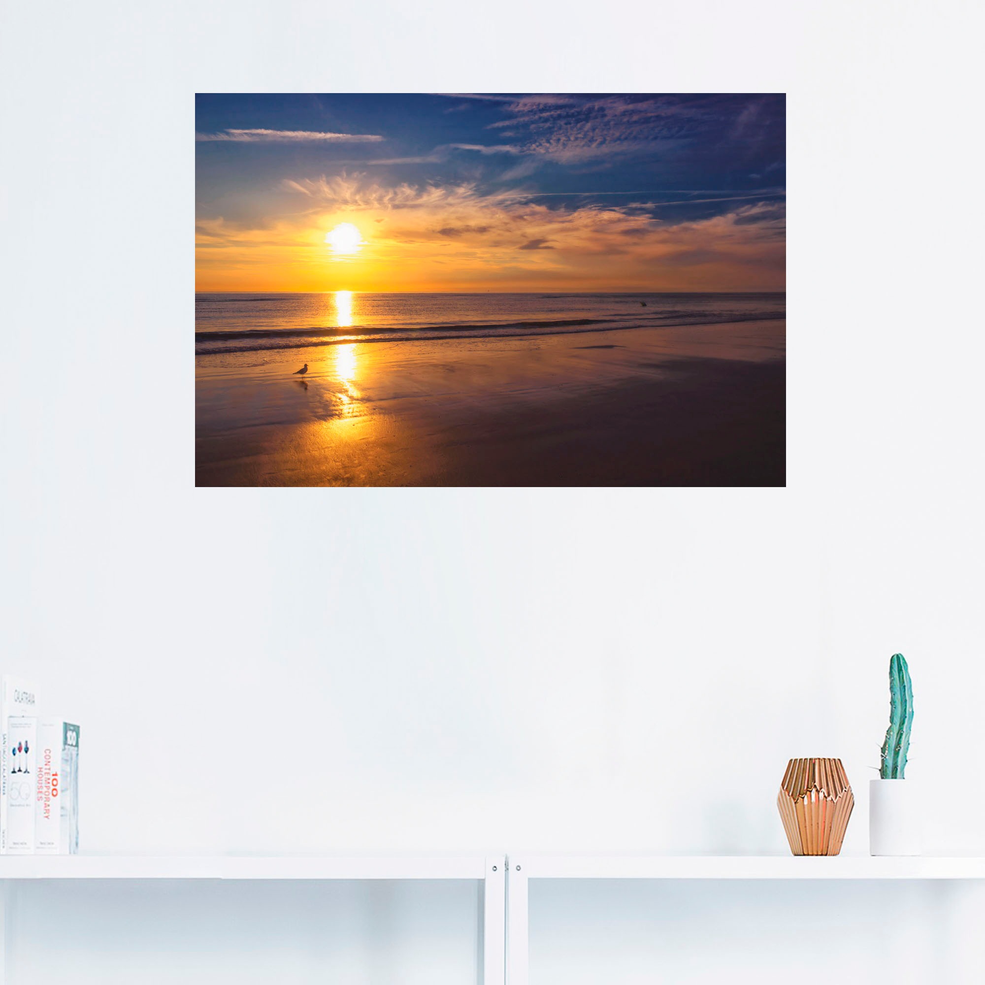 Artland Wandbild "Sonnenuntergang SPO", Strand, (1 St.), als Alubild, Outdo günstig online kaufen