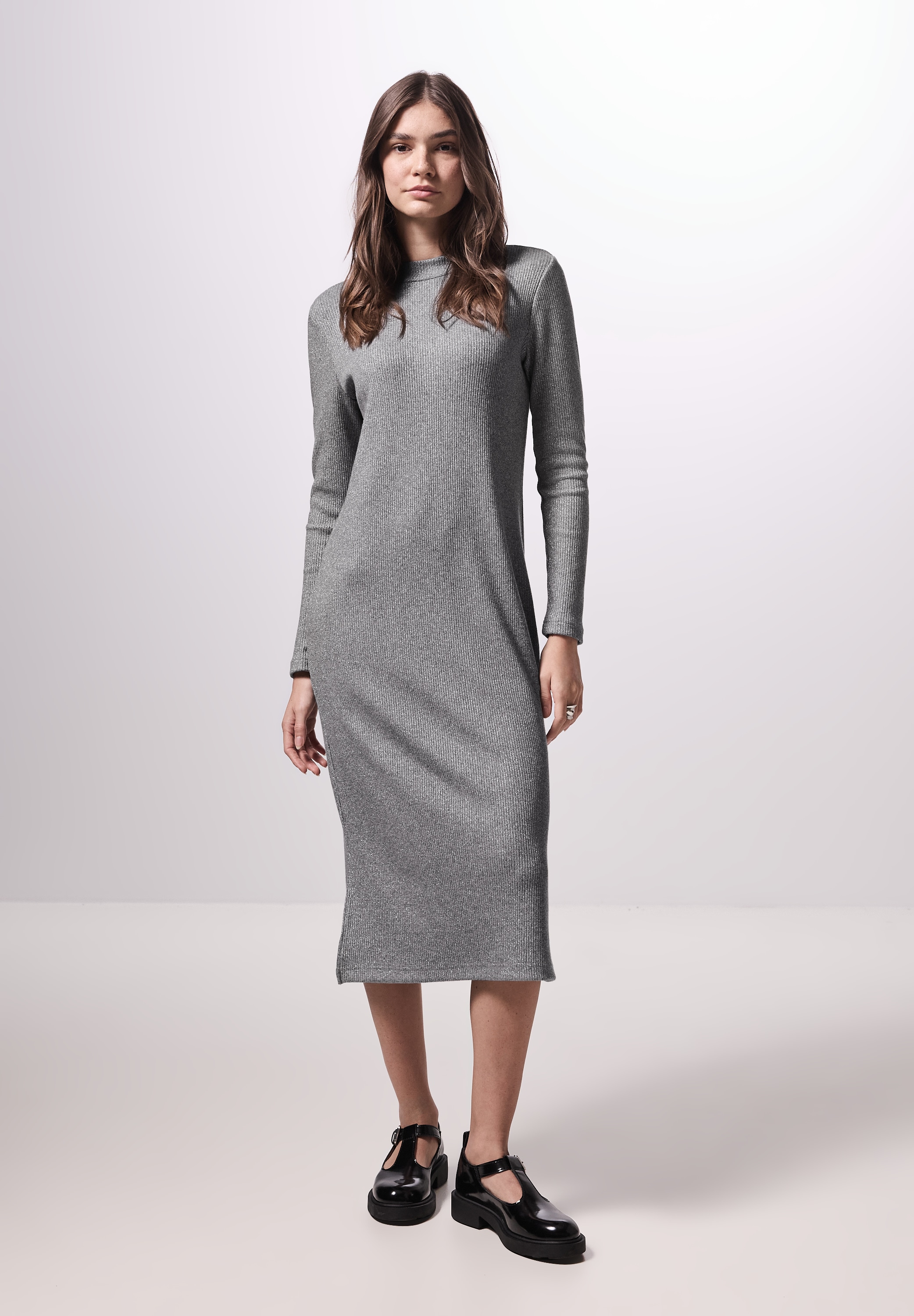 STREET ONE STUDIO Strickkleid Ohne Taschen mit Rundhalsausschnitt günstig online kaufen