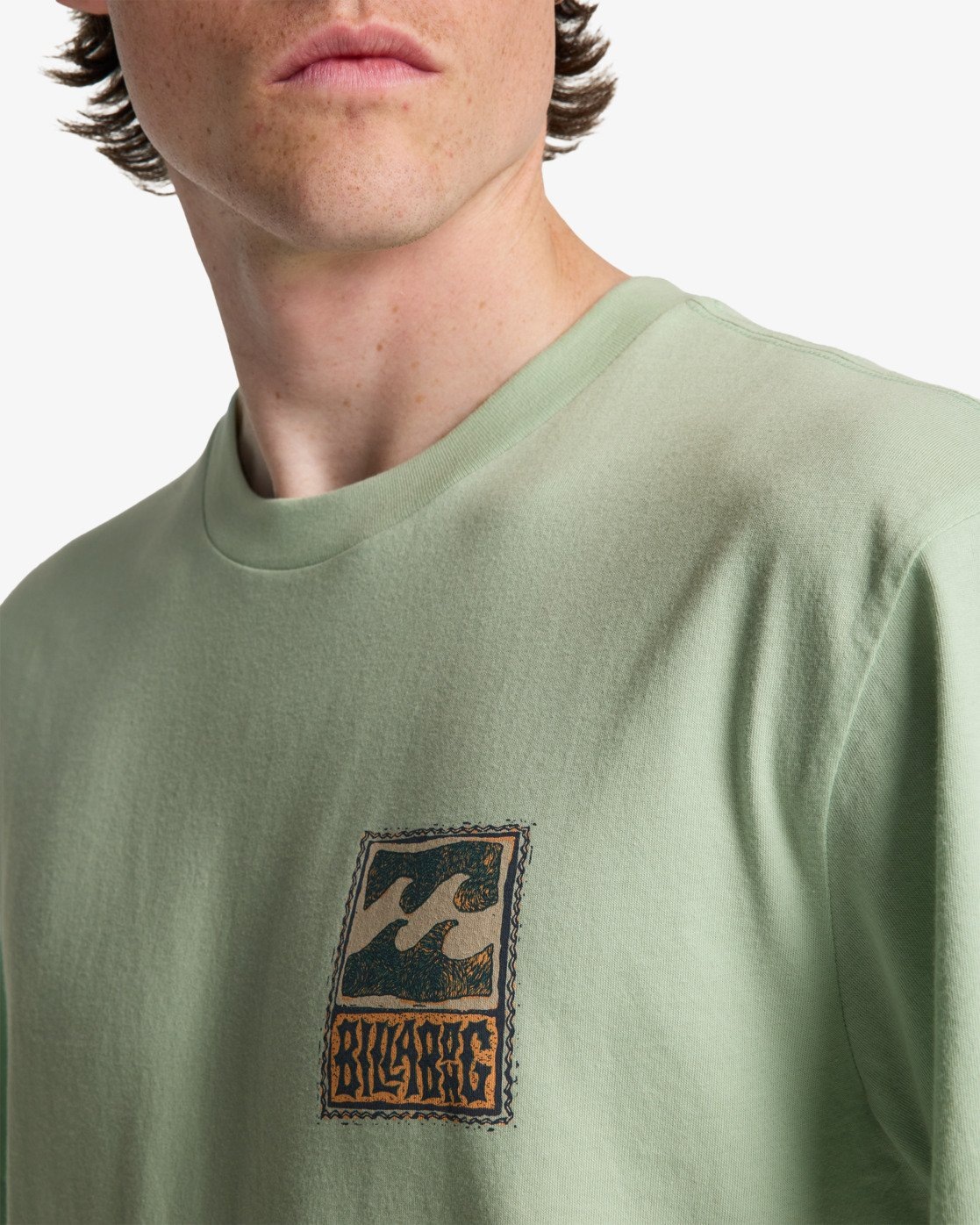 Billabong T-shirt à Manches Courtes Stamp Vintage Green 2XL Homme 3