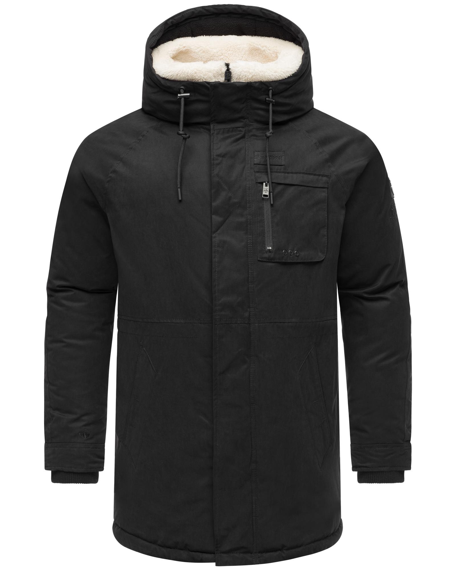 Stone Harbour Kurzmantel »Navroos XX«, Kurzer Herren Wintermantel mit abnehmbarem Kragen