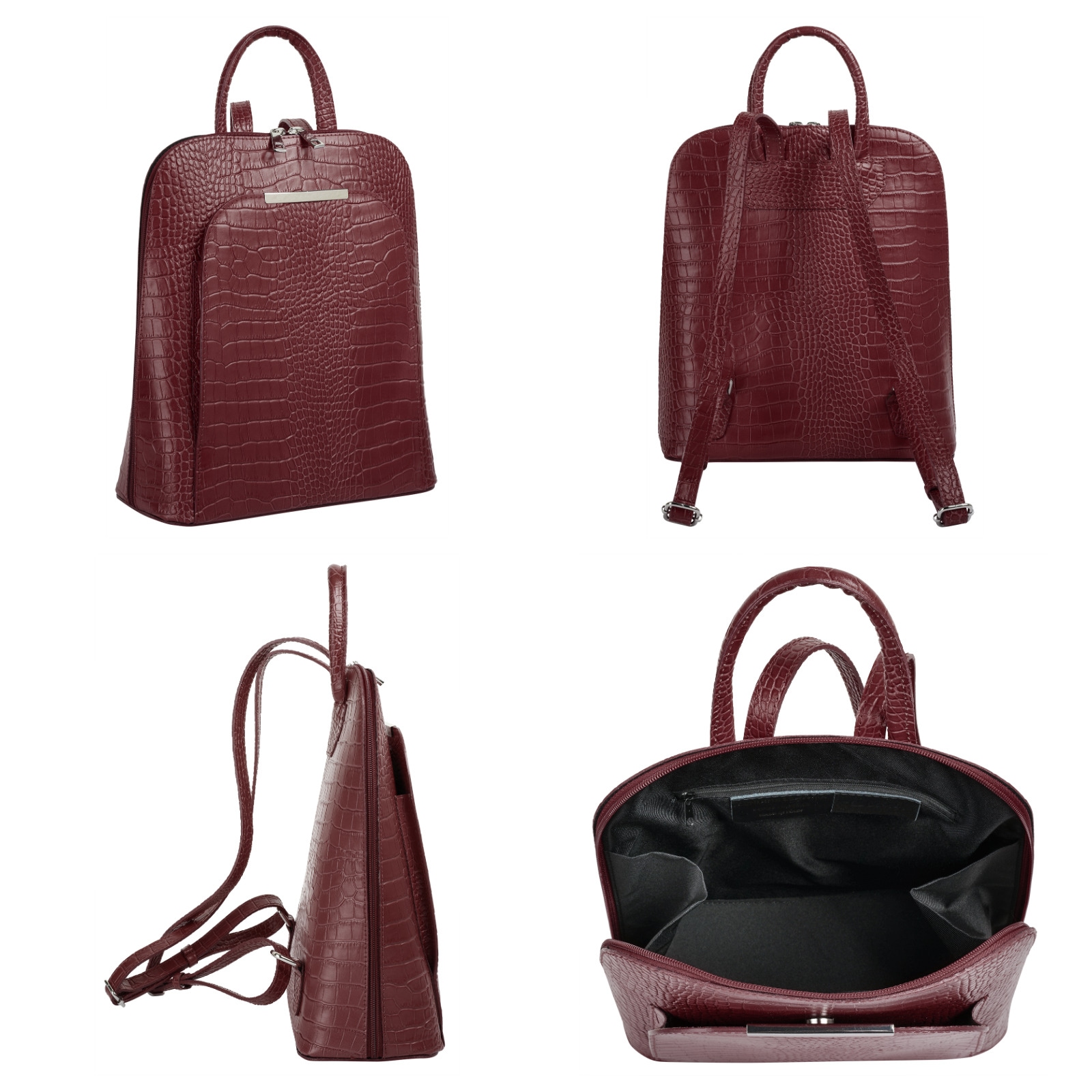 Cluty Cityrucksack, echt Leder, Made in Italy
