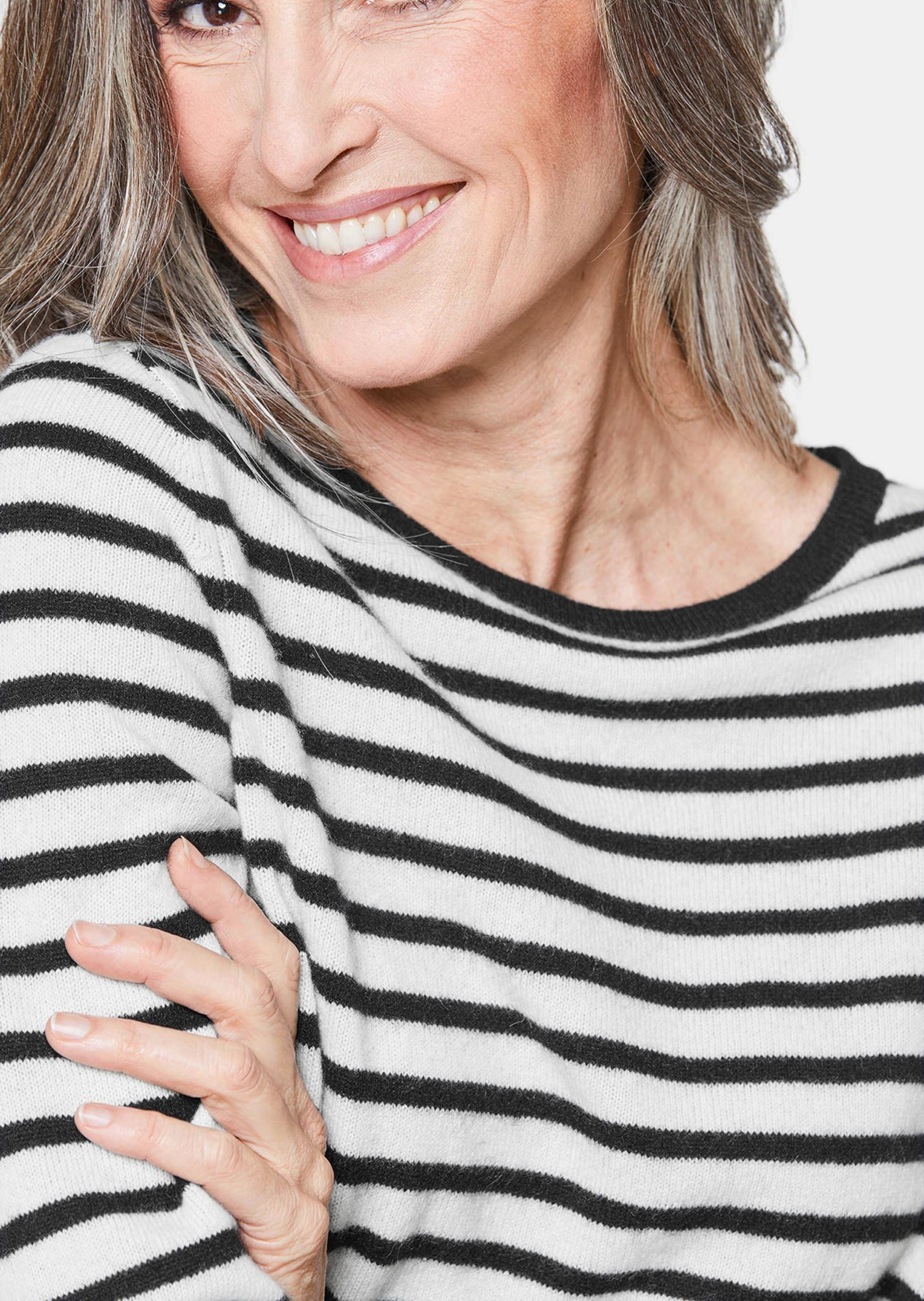GOLDNER Strickpullover »Kurzgröße Kaschmirpullover mit U-Boot Ausschnitt«