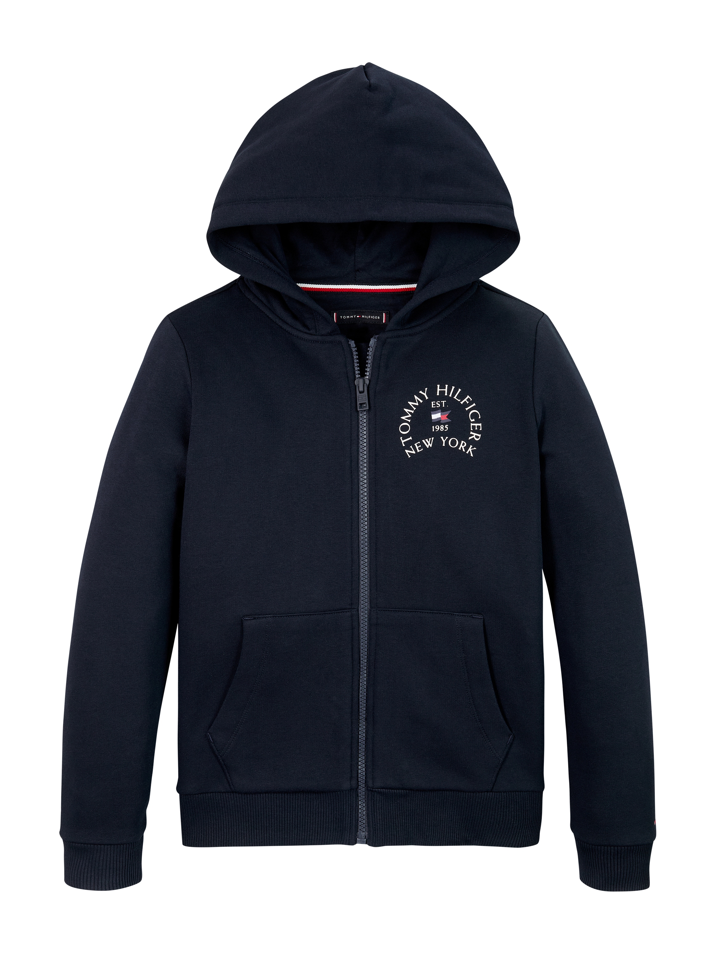 Tommy Hilfiger Sweatjacke »NAUTICAL ARCH FLEECE REG ZIPUP«, mit Logo auf der Brust