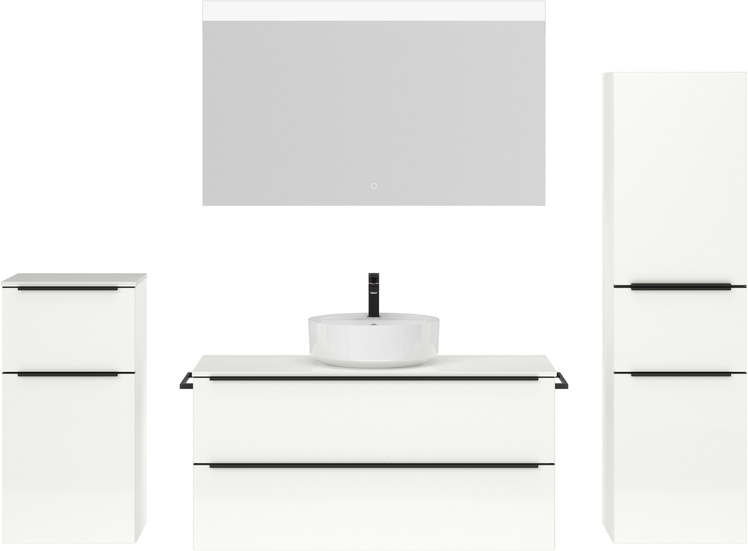 nobilia Badmöbel-Set "Alvene" vormontiert, mit Soft-Close, 4 Stk. tlg. günstig online kaufen