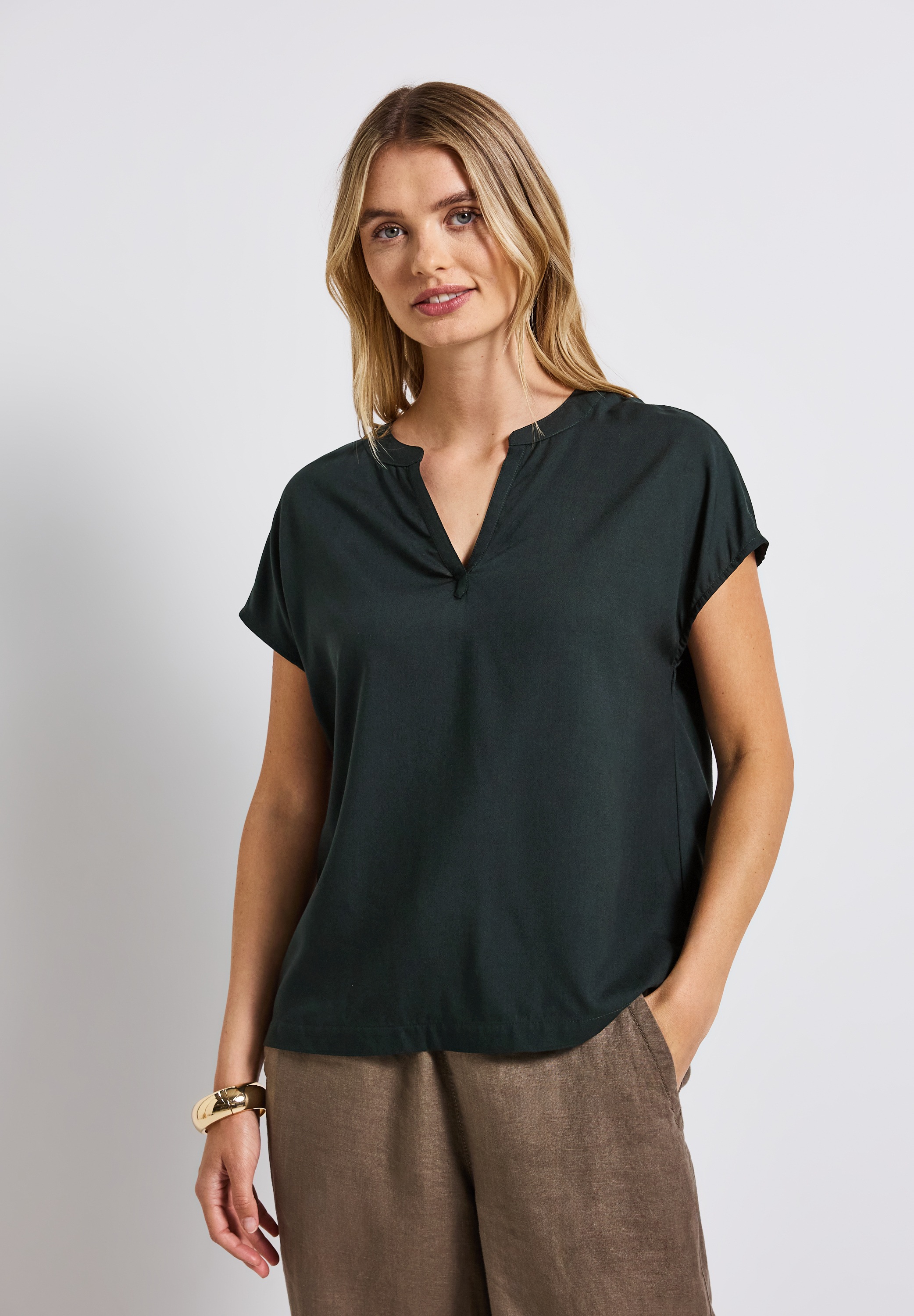 STREET ONE Kurzarmbluse, aus softer Viskose günstig online kaufen